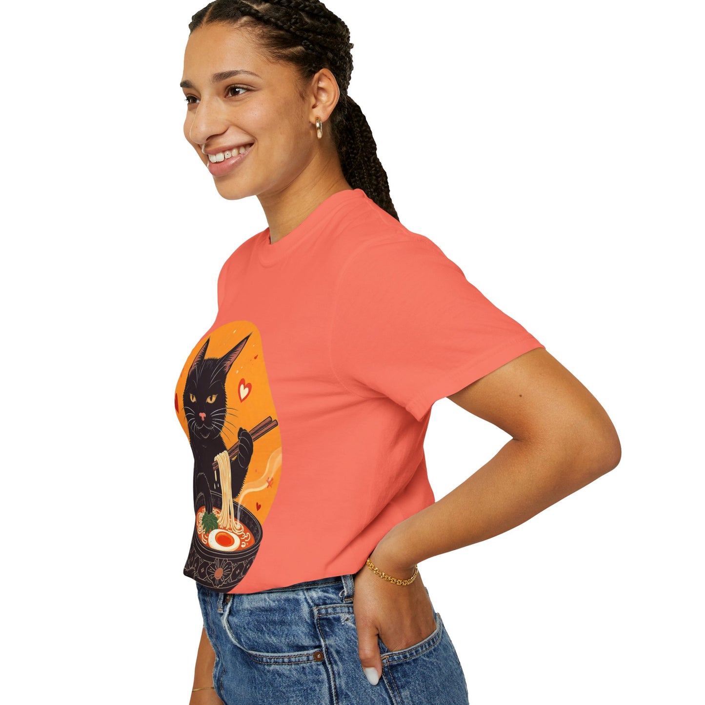 Cute Cat Ramen Lover Unisex T-Shirt | Perfect for Foodies & Cat Lovers Noodle Cat Shirt, Ramen Cat T-Shirt, Foodie Lover Shirts, Black Cat Noodle T-Shirts, Retro Cat Tees, Cat Lover Sweatshirts, Black Cat Tee