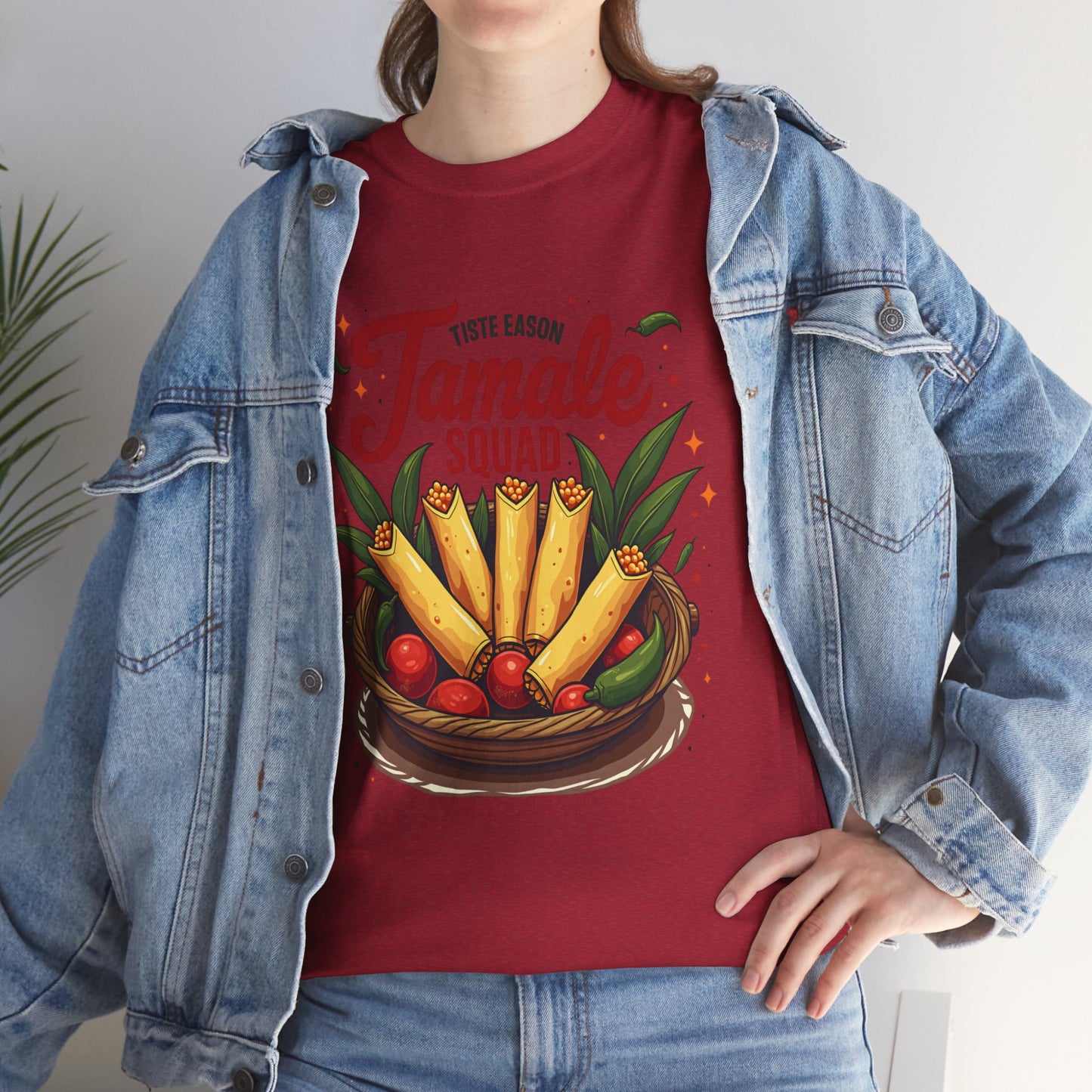 Tamale Squad Unisex Heavy Cotton Tee - Perfect for Food Lovers and Celebrations.