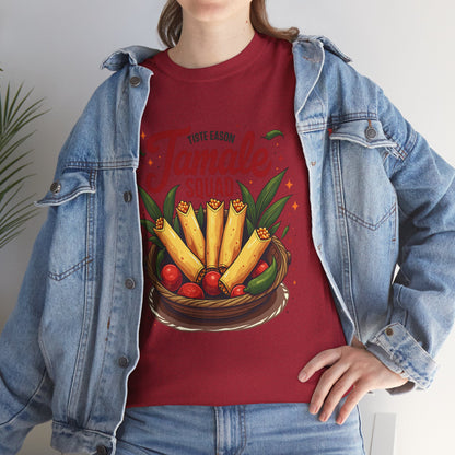 Tamale Squad Unisex Heavy Cotton Tee - Perfect for Food Lovers and Celebrations.