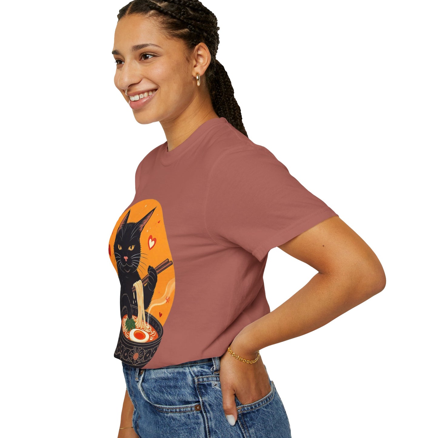 Cute Cat Ramen Lover Unisex T-Shirt | Perfect for Foodies & Cat Lovers Noodle Cat Shirt, Ramen Cat T-Shirt, Foodie Lover Shirts, Black Cat Noodle T-Shirts, Retro Cat Tees, Cat Lover Sweatshirts, Black Cat Tee