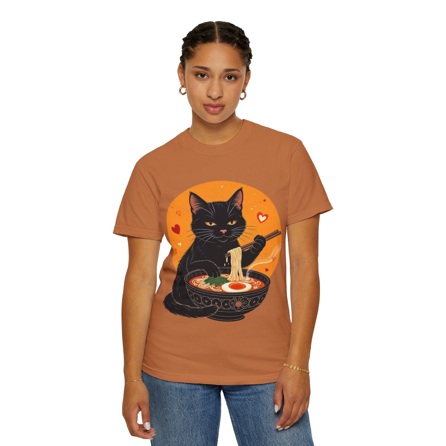 Cute Cat Ramen Lover Unisex T-Shirt | Perfect for Foodies & Cat Lovers Noodle Cat Shirt, Ramen Cat T-Shirt, Foodie Lover Shirts, Black Cat Noodle T-Shirts, Retro Cat Tees, Cat Lover Sweatshirts, Black Cat Tee