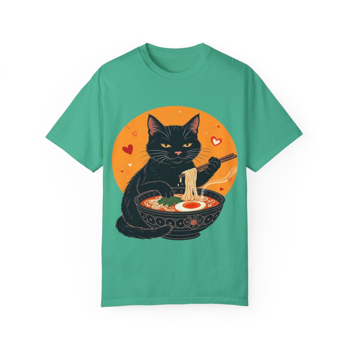 Cute Cat Ramen Lover Unisex T-Shirt | Perfect for Foodies & Cat Lovers Noodle Cat Shirt, Ramen Cat T-Shirt, Foodie Lover Shirts, Black Cat Noodle T-Shirts, Retro Cat Tees, Cat Lover Sweatshirts, Black Cat Tee