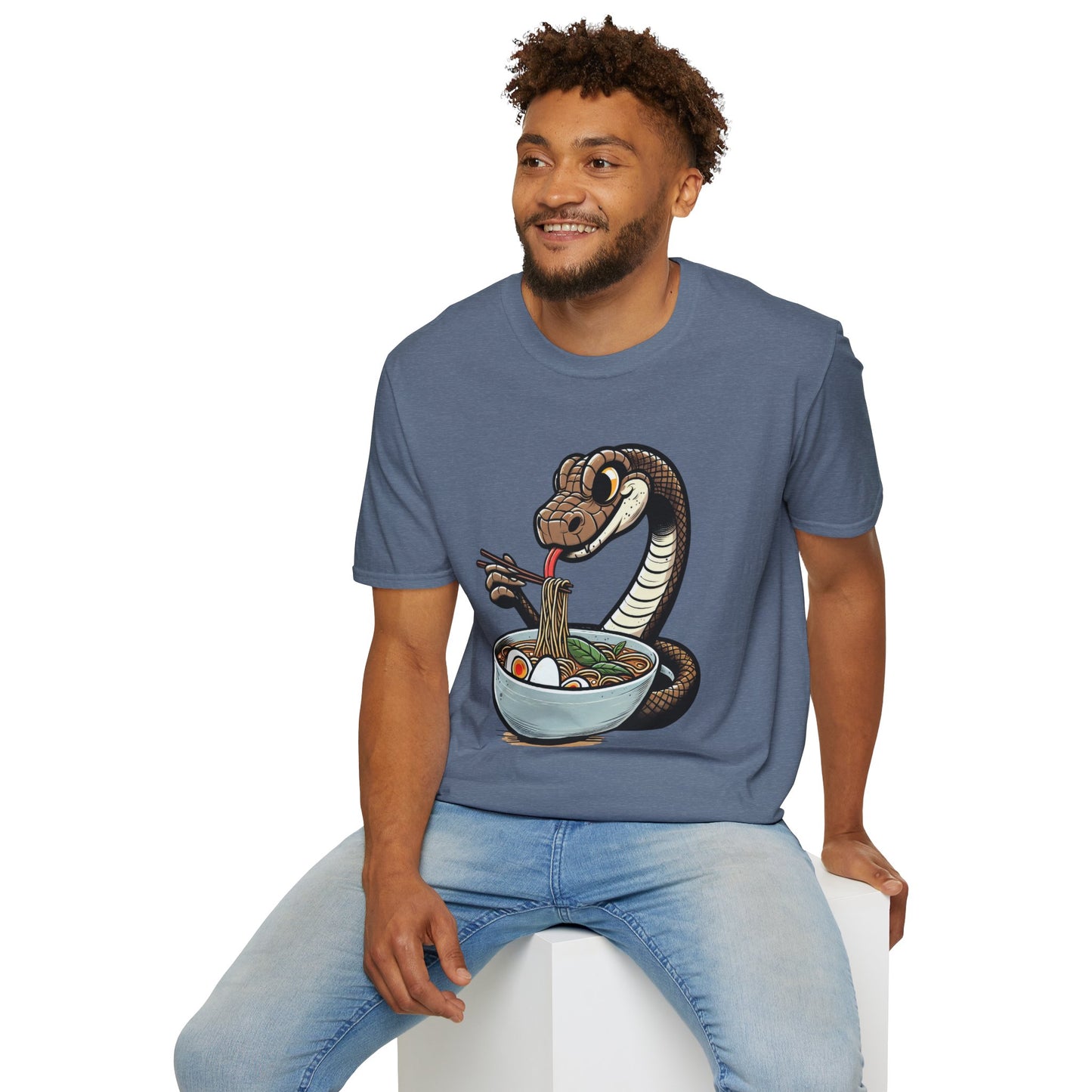Funny Japanese Anime Snake Eats Ramen King Python T-Shirt