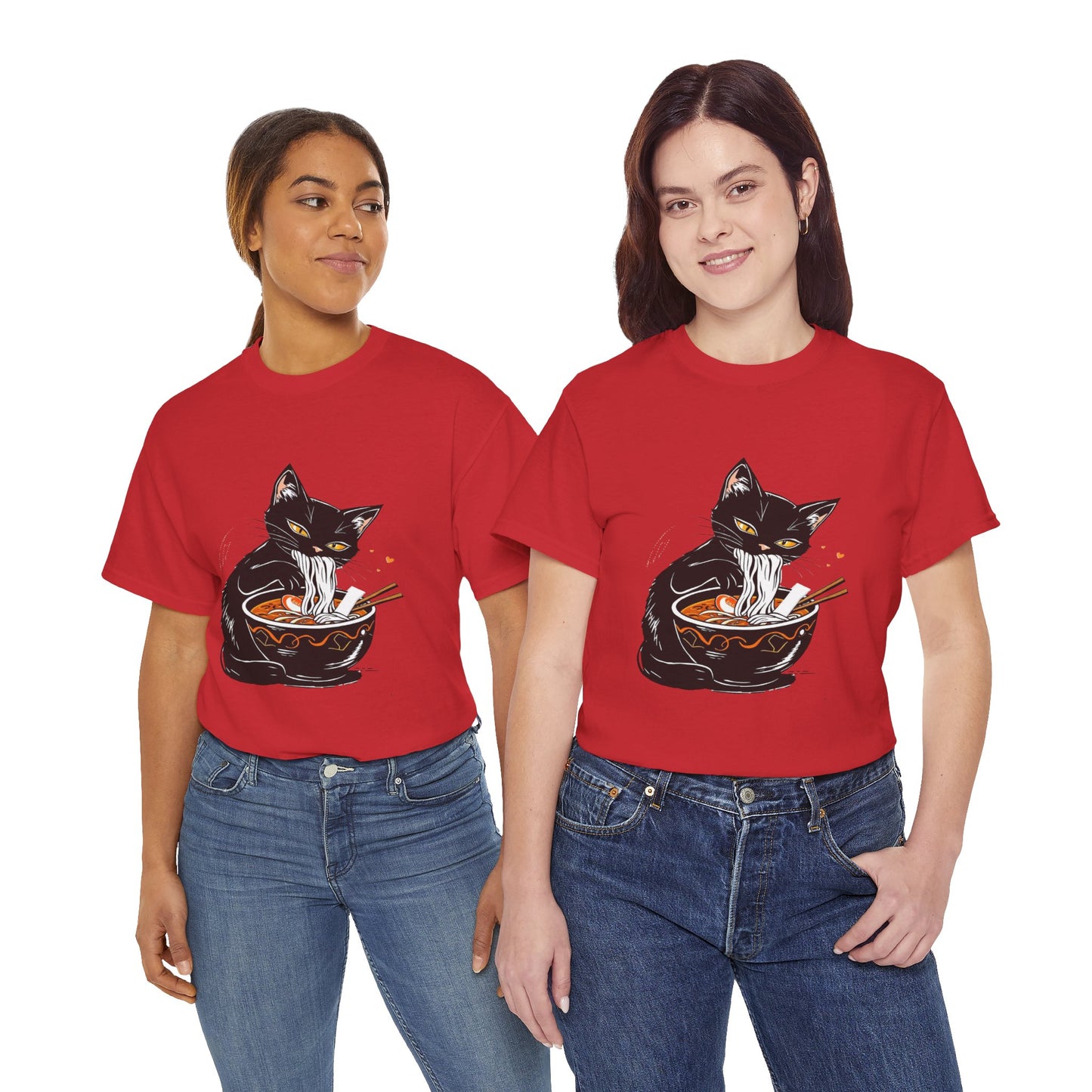 Noodle Cat Shirt, Ramen Cat T-Shirt, Foodie Lover Shirts, Black Cat Noodle T-Shirts, Retro Cat Tees, Cat Lover Sweatshirts, Black Cat Tee