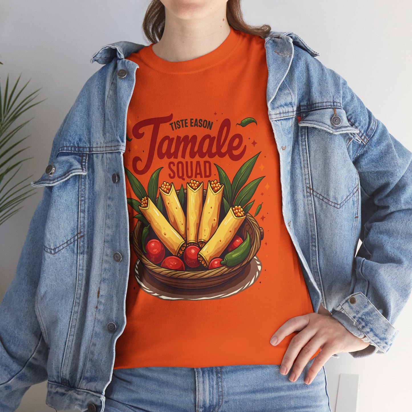 Tamale Squad Unisex Heavy Cotton Tee - Perfect for Food Lovers and Celebrations.