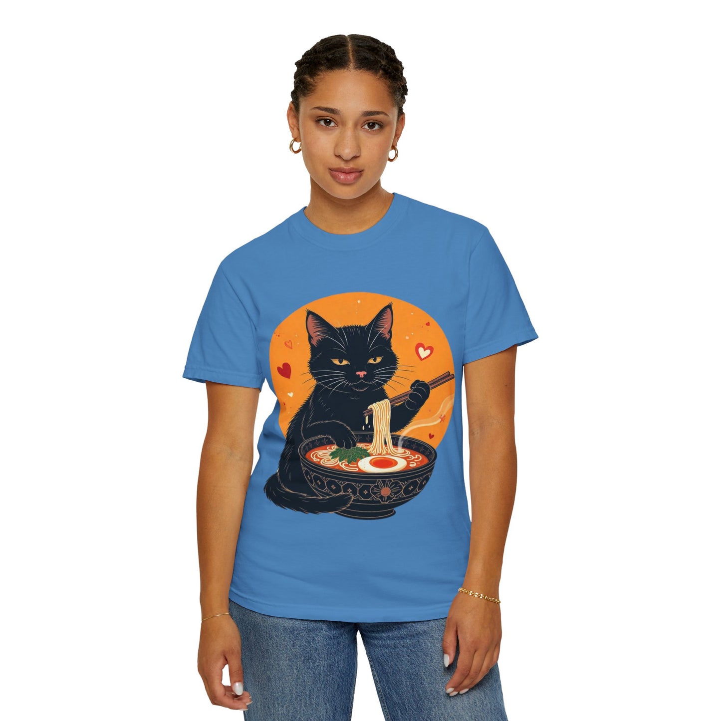Cute Cat Ramen Lover Unisex T-Shirt | Perfect for Foodies & Cat Lovers Noodle Cat Shirt, Ramen Cat T-Shirt, Foodie Lover Shirts, Black Cat Noodle T-Shirts, Retro Cat Tees, Cat Lover Sweatshirts, Black Cat Tee
