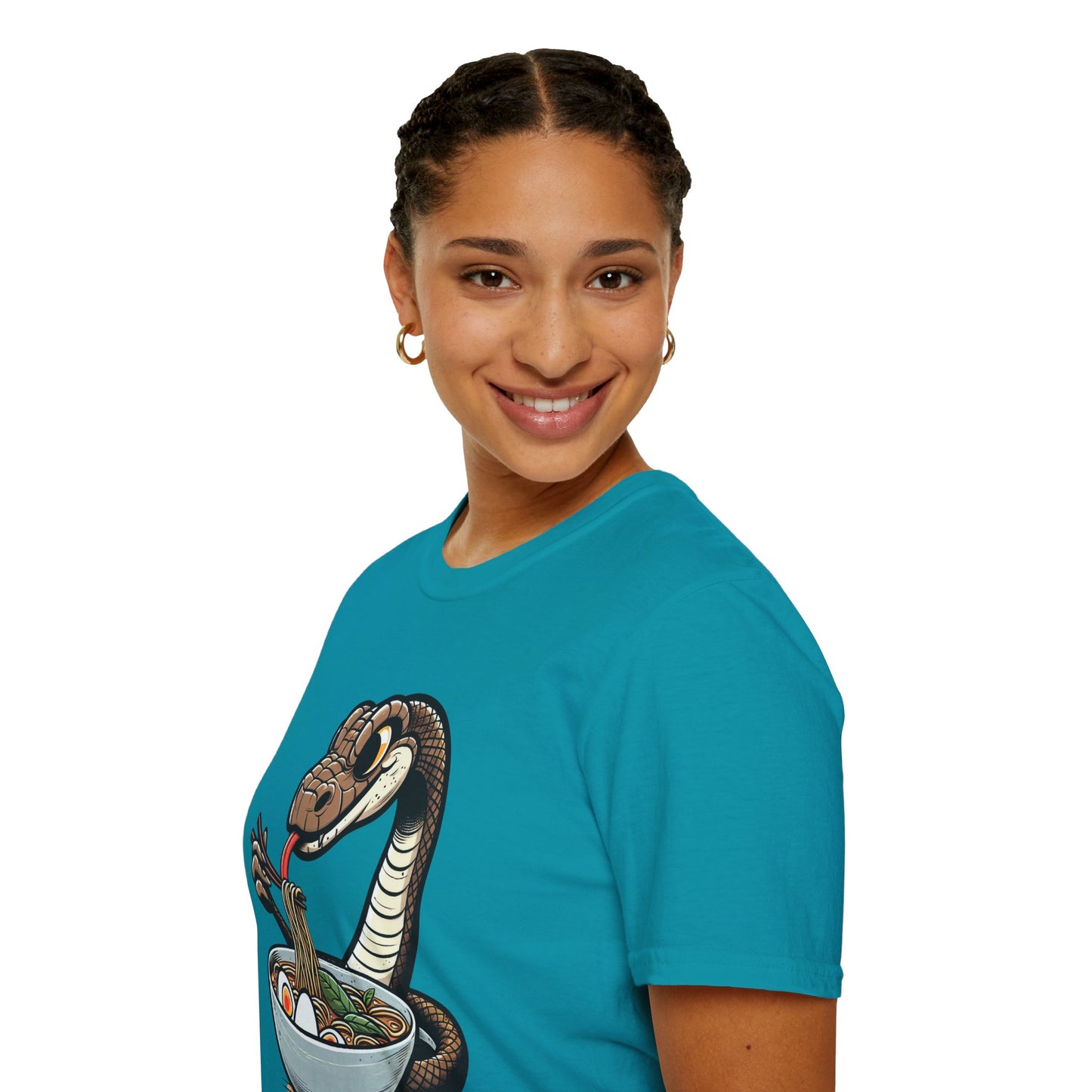 Funny Japanese Anime Snake Eats Ramen King Python T-Shirt