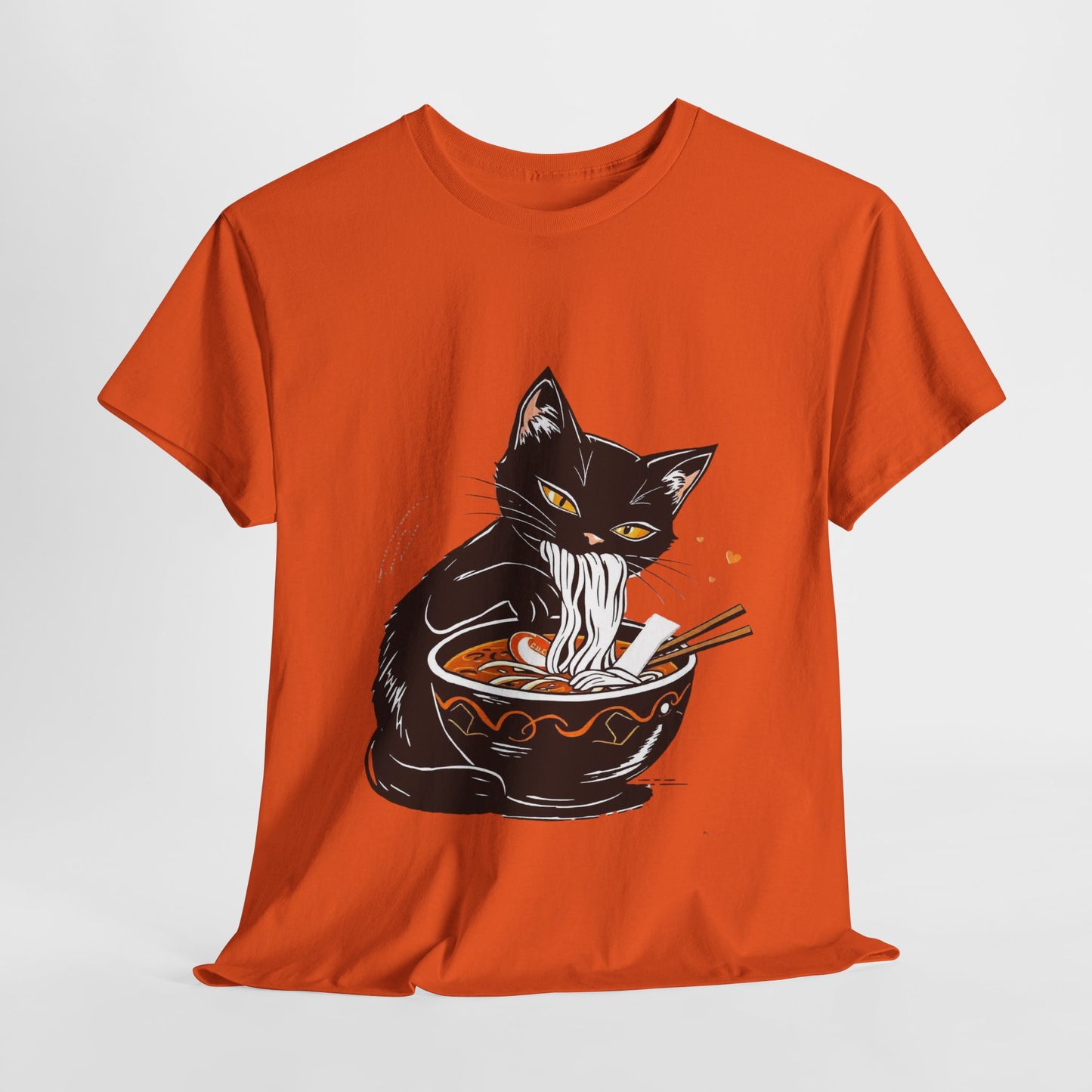 Noodle Cat Shirt, Ramen Cat T-Shirt, Foodie Lover Shirts, Black Cat Noodle T-Shirts, Retro Cat Tees, Cat Lover Sweatshirts, Black Cat Tee