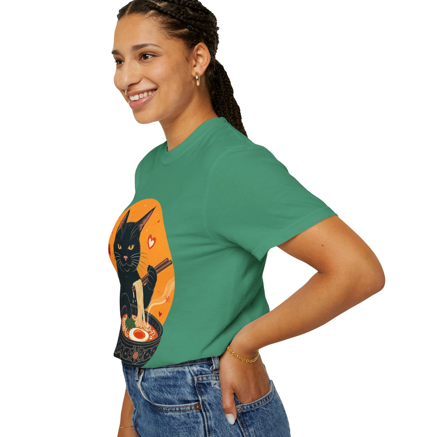 Cute Cat Ramen Lover Unisex T-Shirt | Perfect for Foodies & Cat Lovers Noodle Cat Shirt, Ramen Cat T-Shirt, Foodie Lover Shirts, Black Cat Noodle T-Shirts, Retro Cat Tees, Cat Lover Sweatshirts, Black Cat Tee