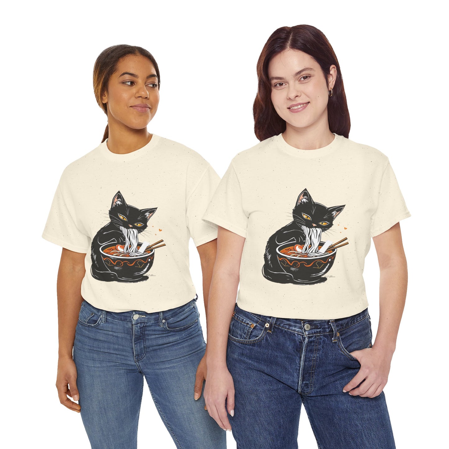 Noodle Cat Shirt, Ramen Cat T-Shirt, Foodie Lover Shirts, Black Cat Noodle T-Shirts, Retro Cat Tees, Cat Lover Sweatshirts, Black Cat Tee