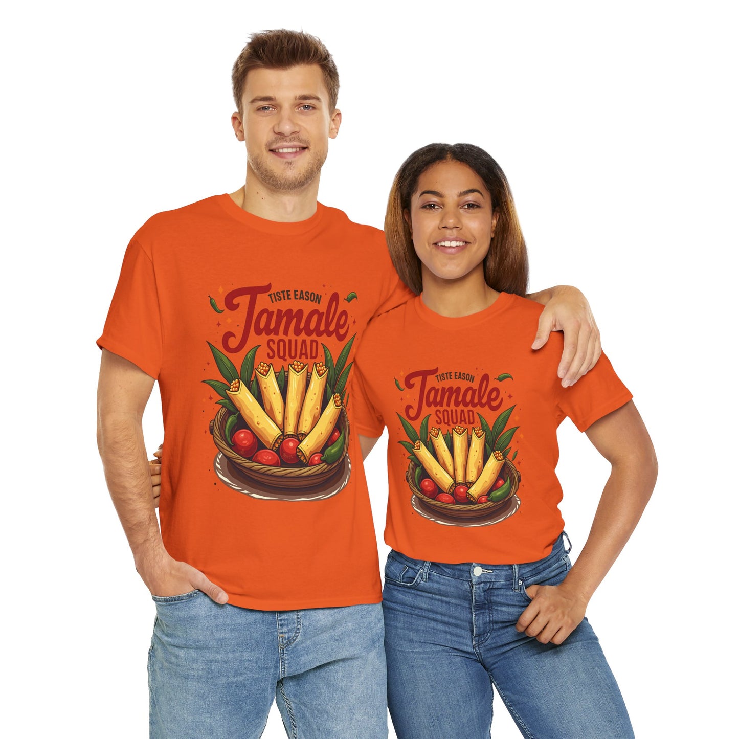 Tamale Squad Unisex Heavy Cotton Tee - Perfect for Food Lovers and Celebrations.