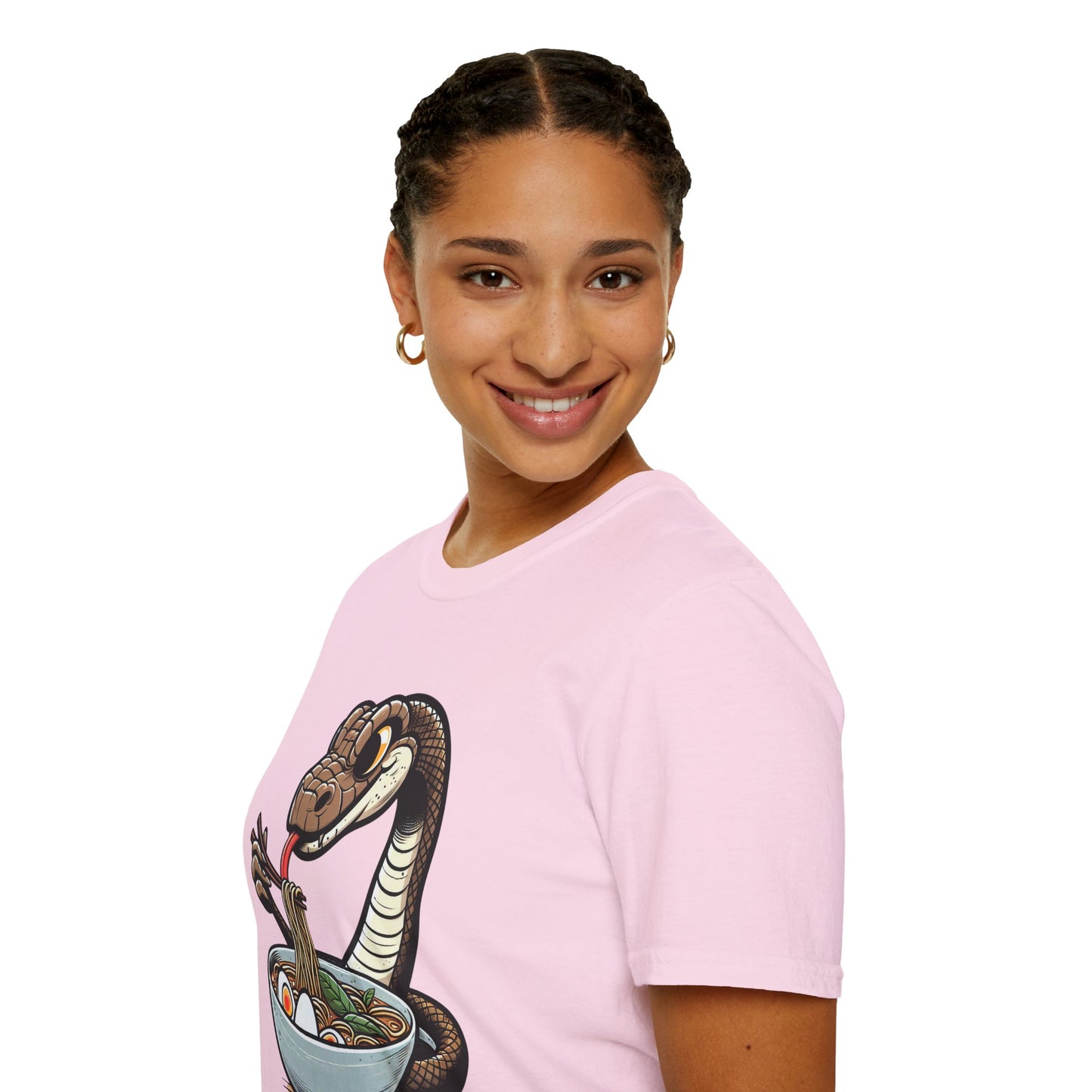 Funny Japanese Anime Snake Eats Ramen King Python T-Shirt