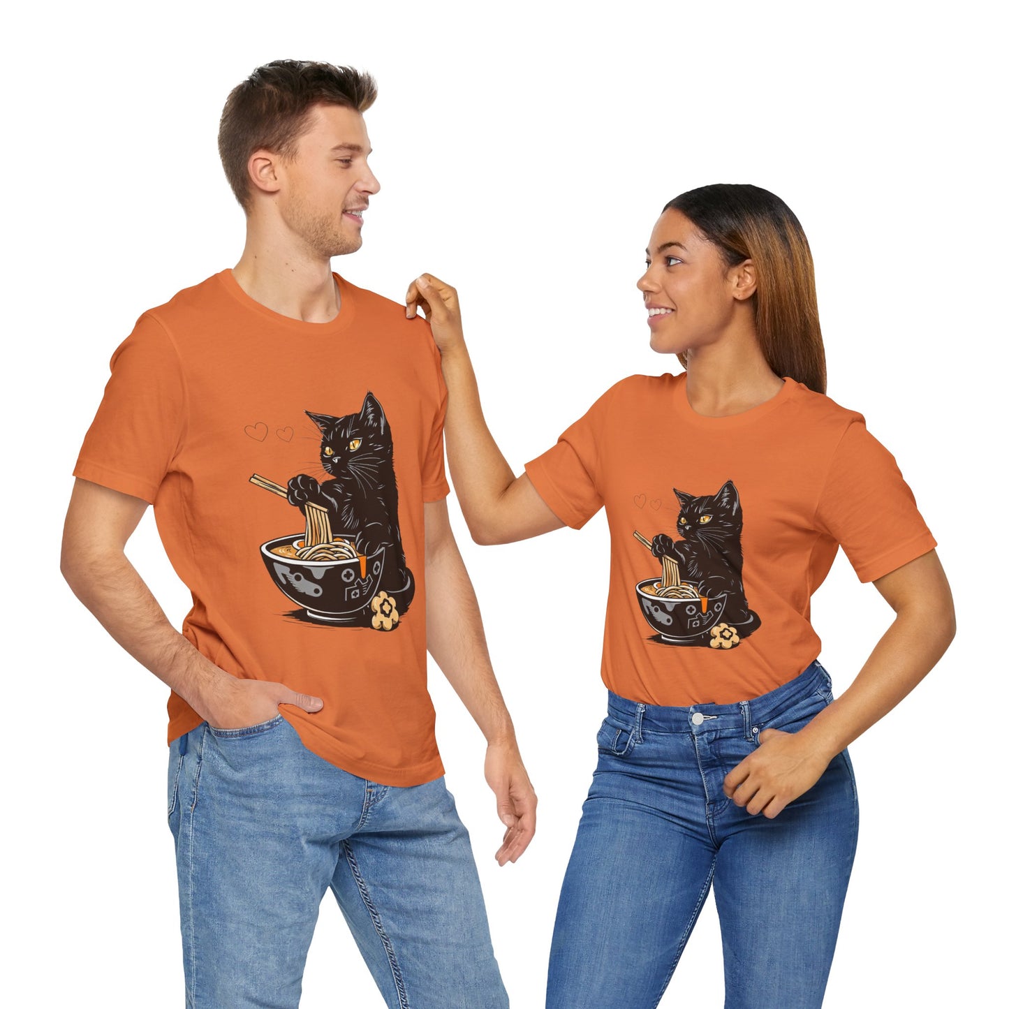 Noodle Cat Shirt, Ramen Cat T-Shirt, Foodie Lover Shirts, Black Cat Noodle T-Shirts, Retro Cat Tees, Cat Lover Sweatshirts, Black Cat Tee