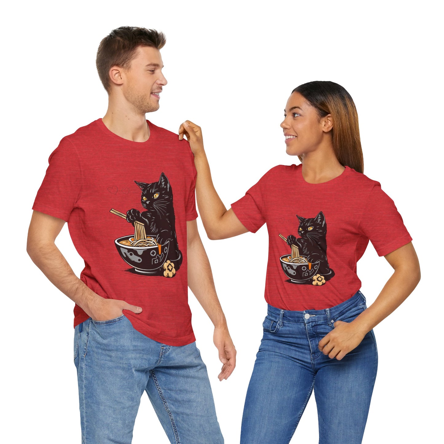 Noodle Cat Shirt, Ramen Cat T-Shirt, Foodie Lover Shirts, Black Cat Noodle T-Shirts, Retro Cat Tees, Cat Lover Sweatshirts, Black Cat Tee
