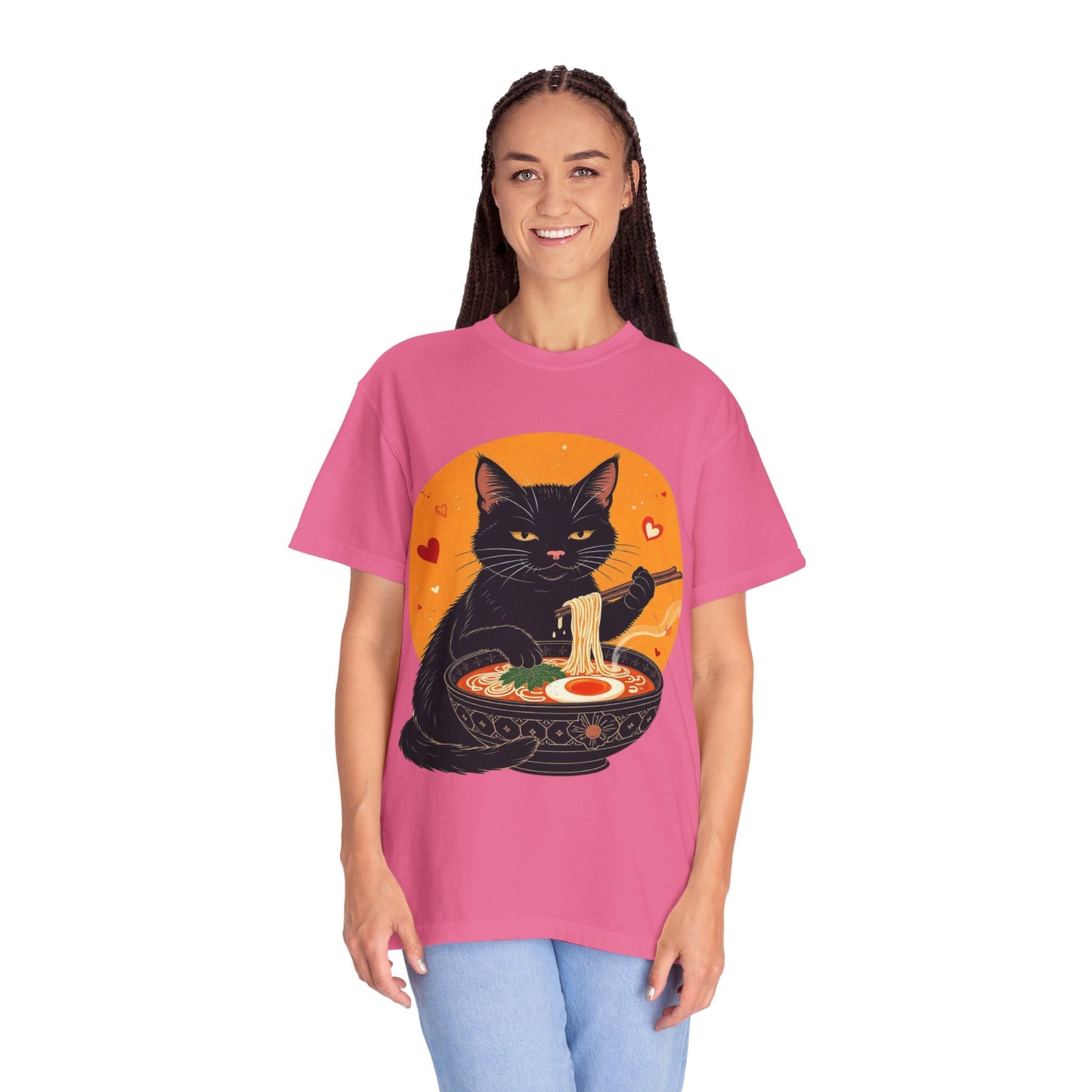 Cute Cat Ramen Lover Unisex T-Shirt | Perfect for Foodies & Cat Lovers Noodle Cat Shirt, Ramen Cat T-Shirt, Foodie Lover Shirts, Black Cat Noodle T-Shirts, Retro Cat Tees, Cat Lover Sweatshirts, Black Cat Tee