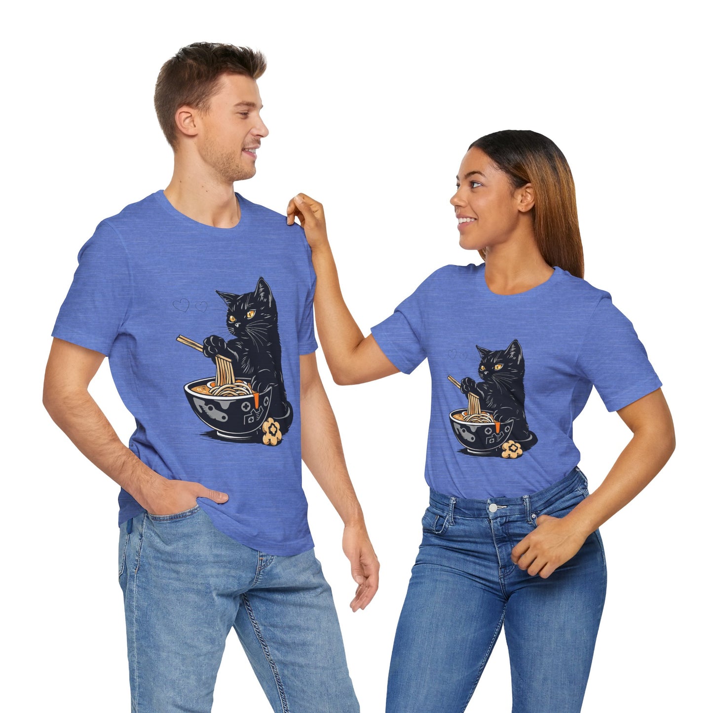 Noodle Cat Shirt, Ramen Cat T-Shirt, Foodie Lover Shirts, Black Cat Noodle T-Shirts, Retro Cat Tees, Cat Lover Sweatshirts, Black Cat Tee