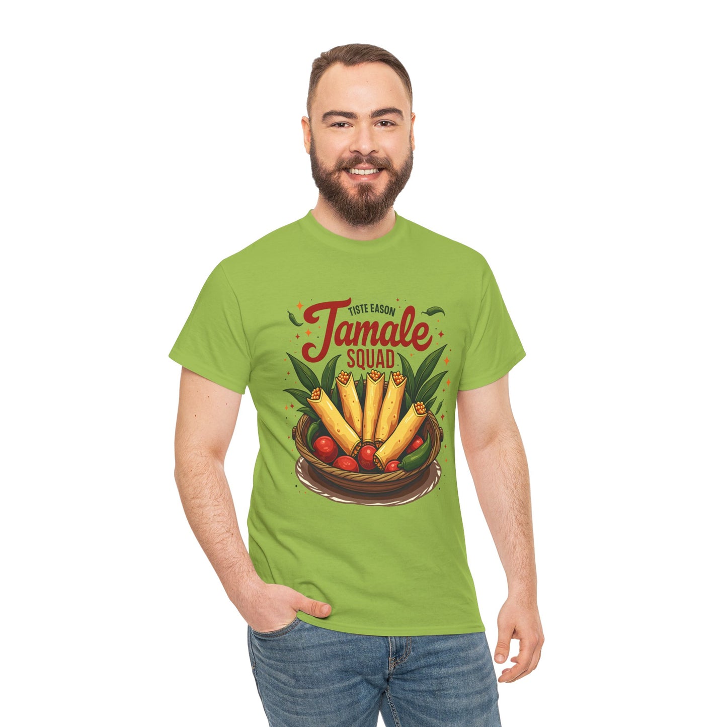 Tamale Squad Unisex Heavy Cotton Tee - Perfect for Food Lovers and Celebrations.