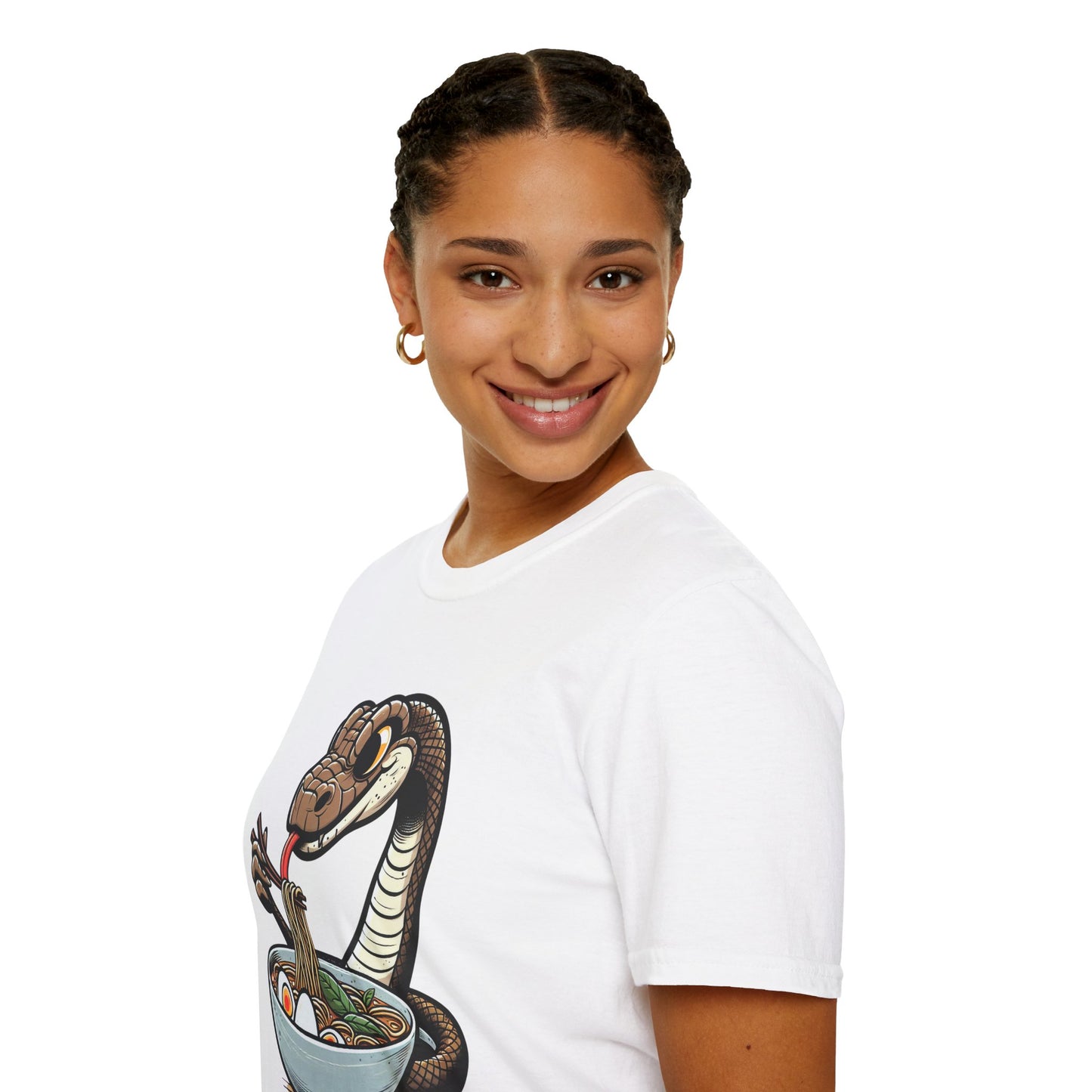 Funny Japanese Anime Snake Eats Ramen King Python T-Shirt