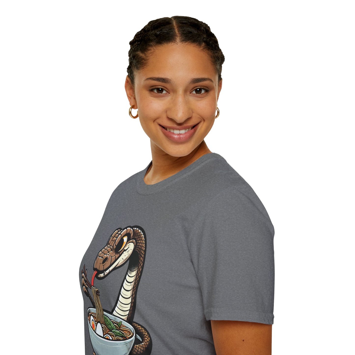 Funny Japanese Anime Snake Eats Ramen King Python T-Shirt