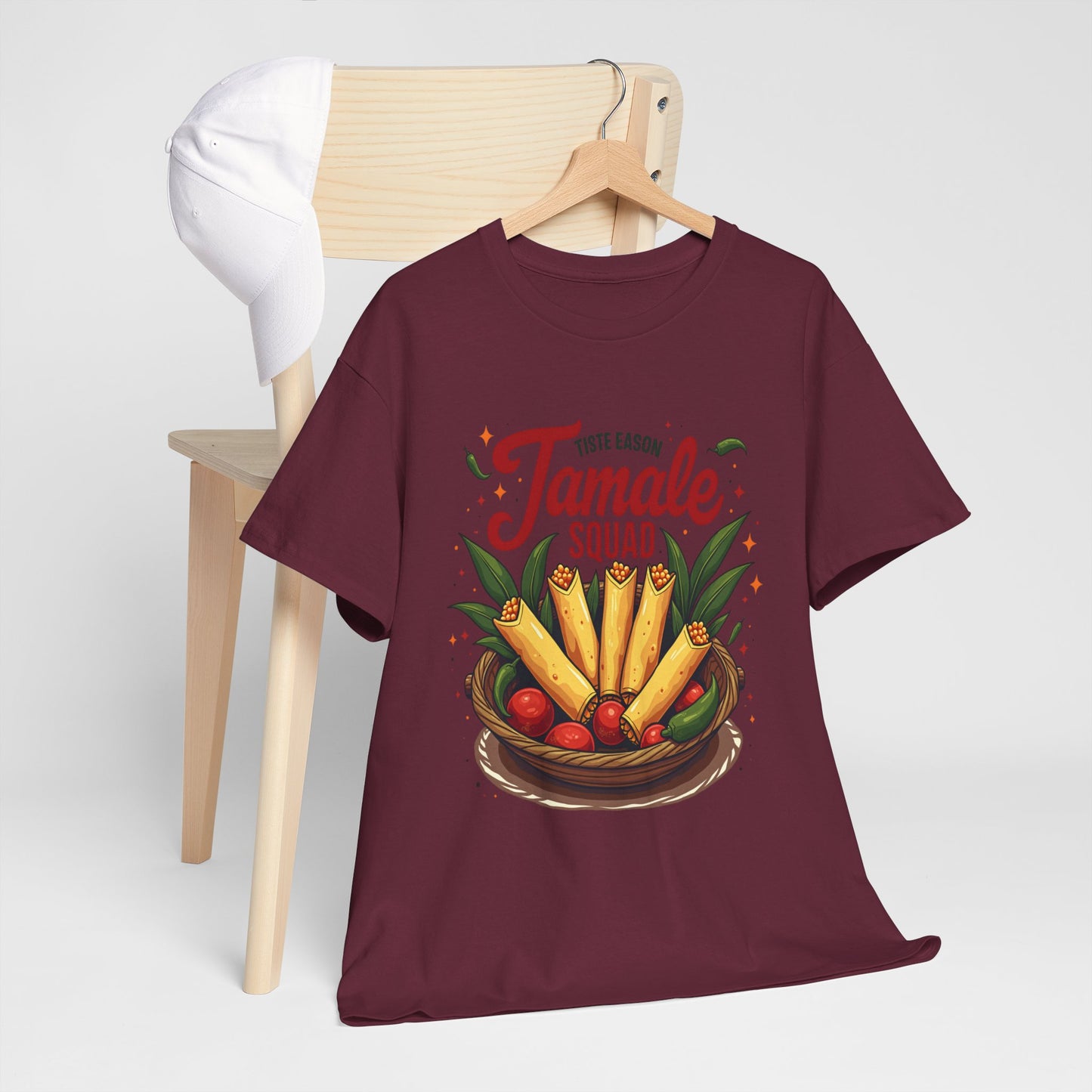Tamale Squad Unisex Heavy Cotton Tee - Perfect for Food Lovers and Celebrations.
