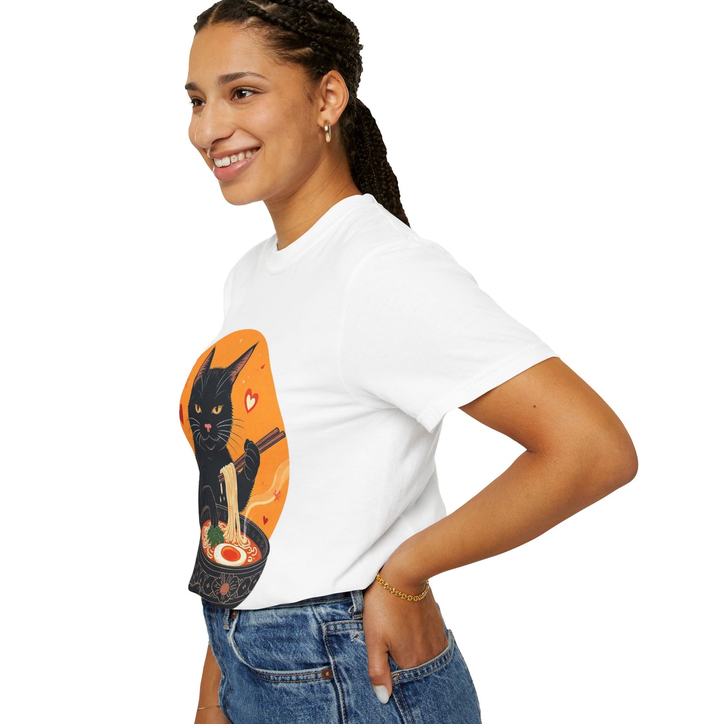 Cute Cat Ramen Lover Unisex T-Shirt | Perfect for Foodies & Cat Lovers Noodle Cat Shirt, Ramen Cat T-Shirt, Foodie Lover Shirts, Black Cat Noodle T-Shirts, Retro Cat Tees, Cat Lover Sweatshirts, Black Cat Tee