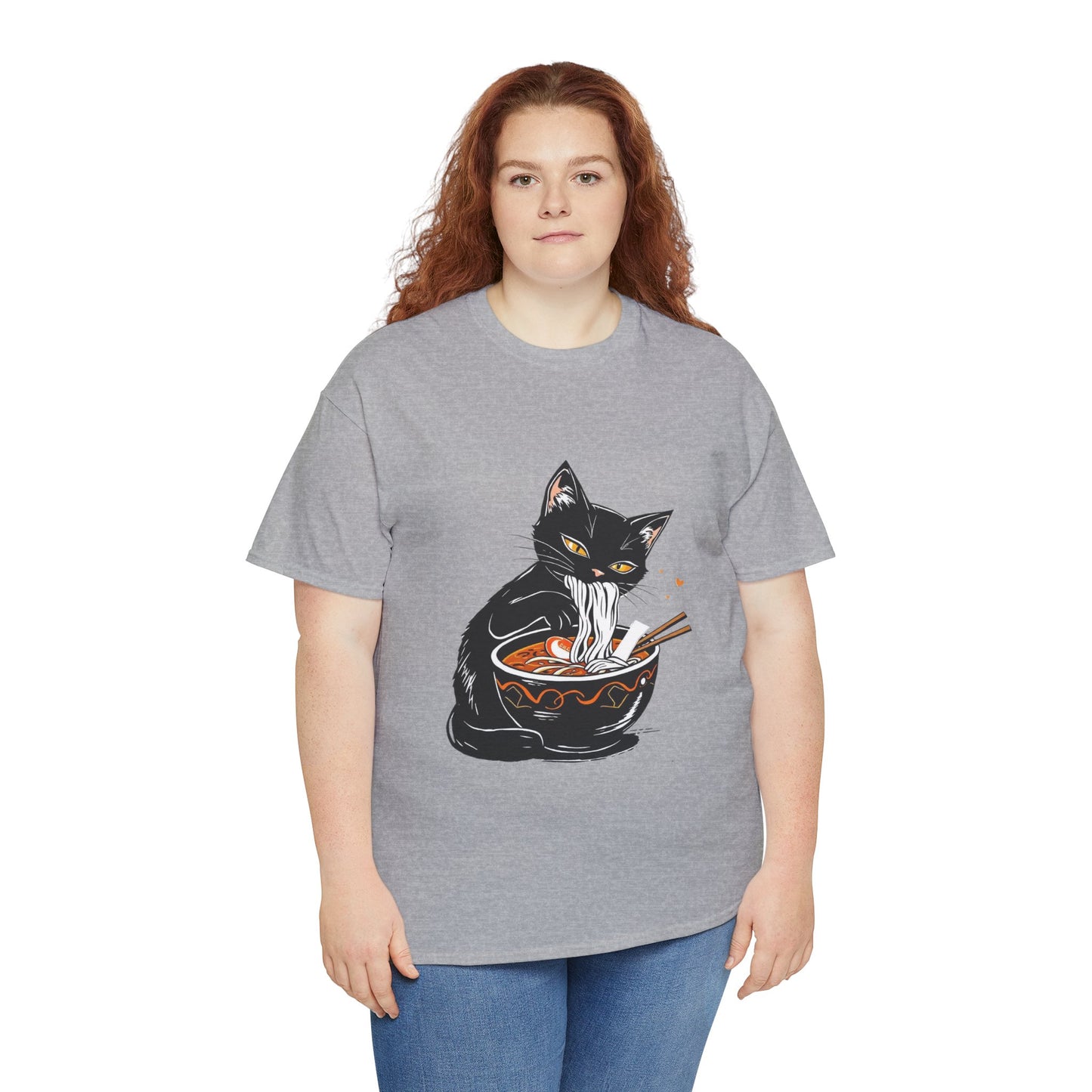 Noodle Cat Shirt, Ramen Cat T-Shirt, Foodie Lover Shirts, Black Cat Noodle T-Shirts, Retro Cat Tees, Cat Lover Sweatshirts, Black Cat Tee