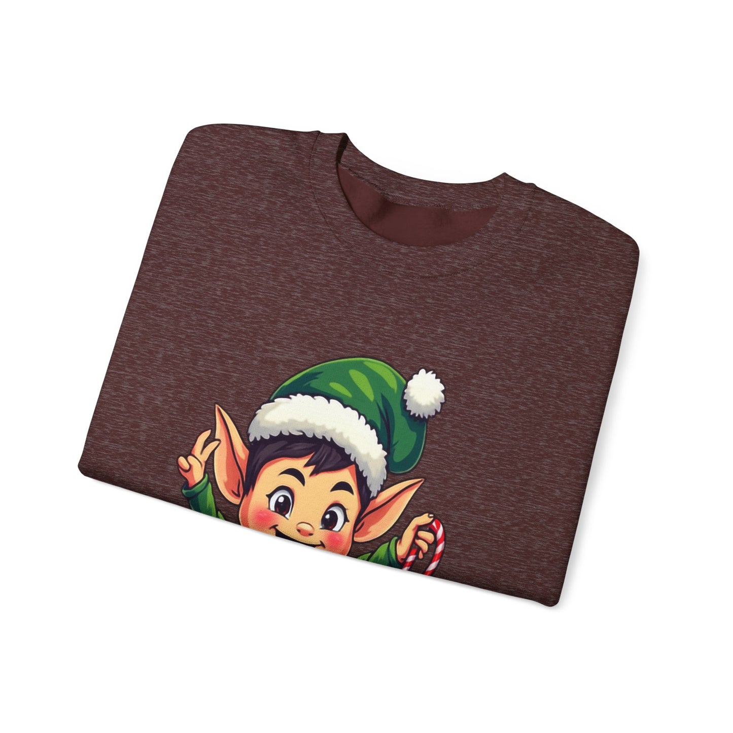 Merry Christmas Elf Crewneck Sweatshirt . Adorable Christmas Elf 3D T-Shirt – Festive Holiday Gift | Merry Christmas All Over Print