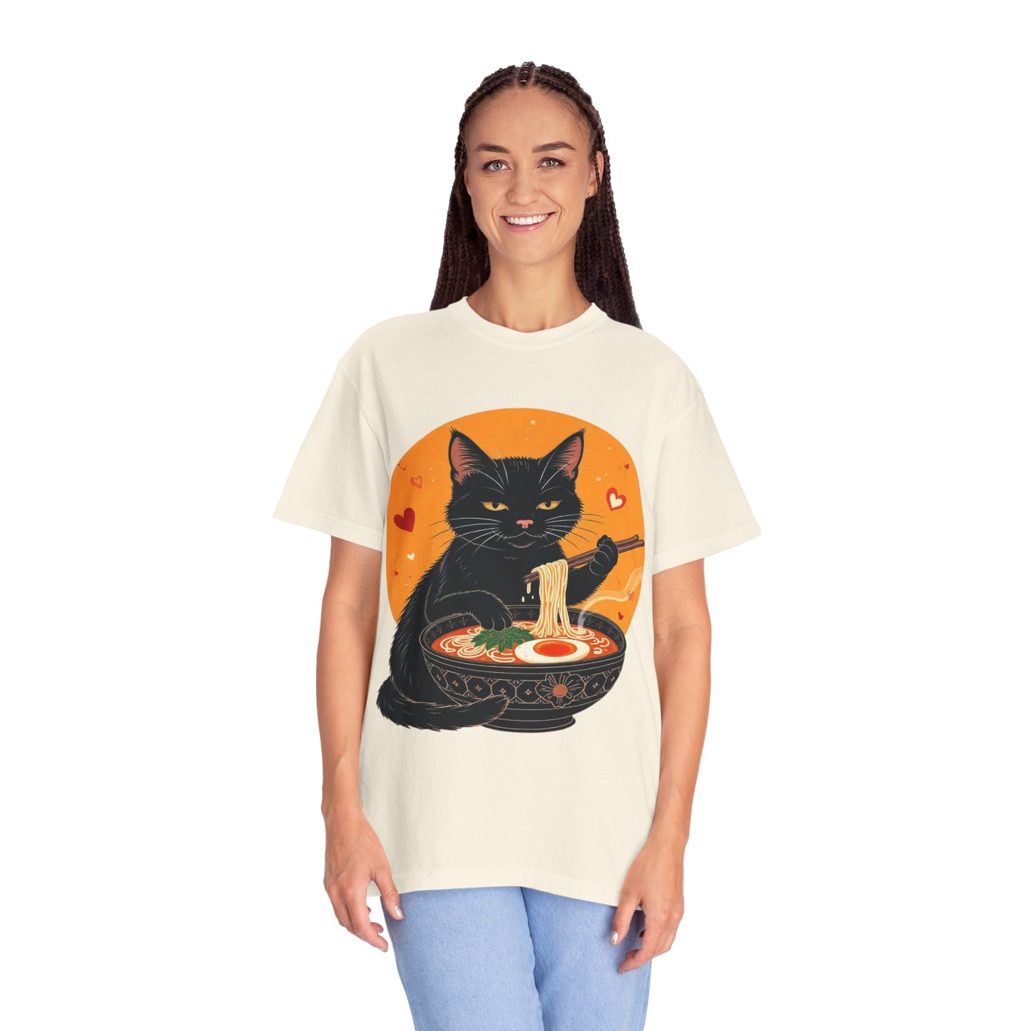 Cute Cat Ramen Lover Unisex T-Shirt | Perfect for Foodies & Cat Lovers Noodle Cat Shirt, Ramen Cat T-Shirt, Foodie Lover Shirts, Black Cat Noodle T-Shirts, Retro Cat Tees, Cat Lover Sweatshirts, Black Cat Tee