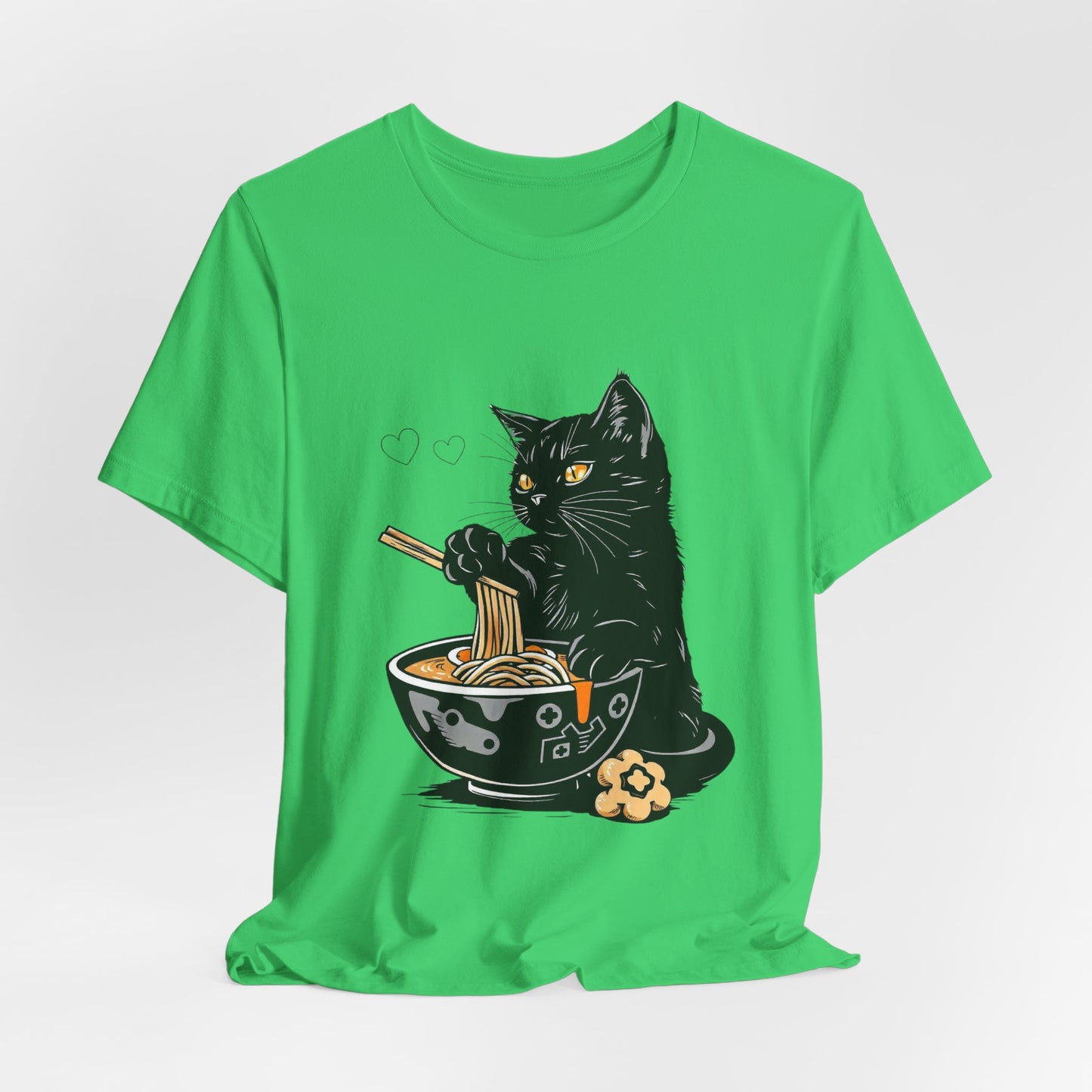 Noodle Cat Shirt, Ramen Cat T-Shirt, Foodie Lover Shirts, Black Cat Noodle T-Shirts, Retro Cat Tees, Cat Lover Sweatshirts, Black Cat Tee