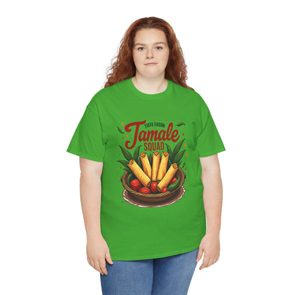 Tamale Squad Unisex Heavy Cotton Tee - Perfect for Food Lovers and Celebrations.