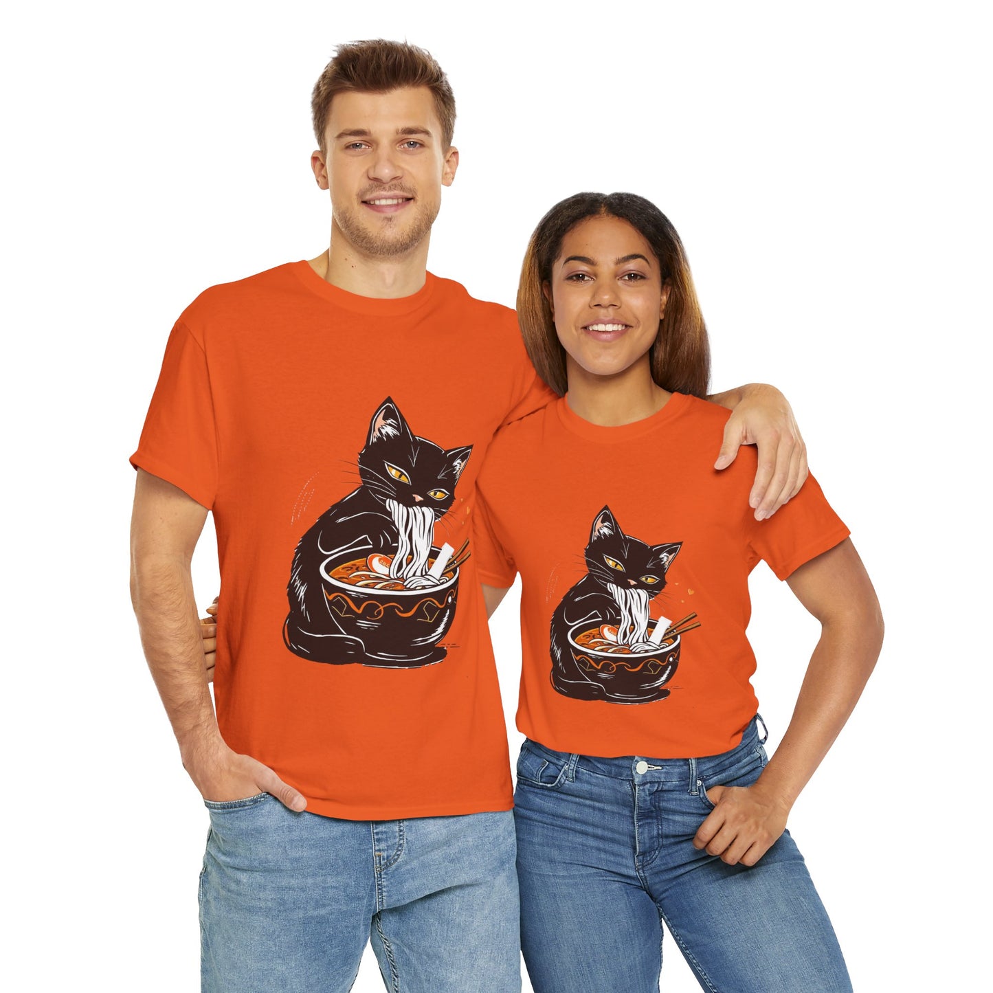 Noodle Cat Shirt, Ramen Cat T-Shirt, Foodie Lover Shirts, Black Cat Noodle T-Shirts, Retro Cat Tees, Cat Lover Sweatshirts, Black Cat Tee