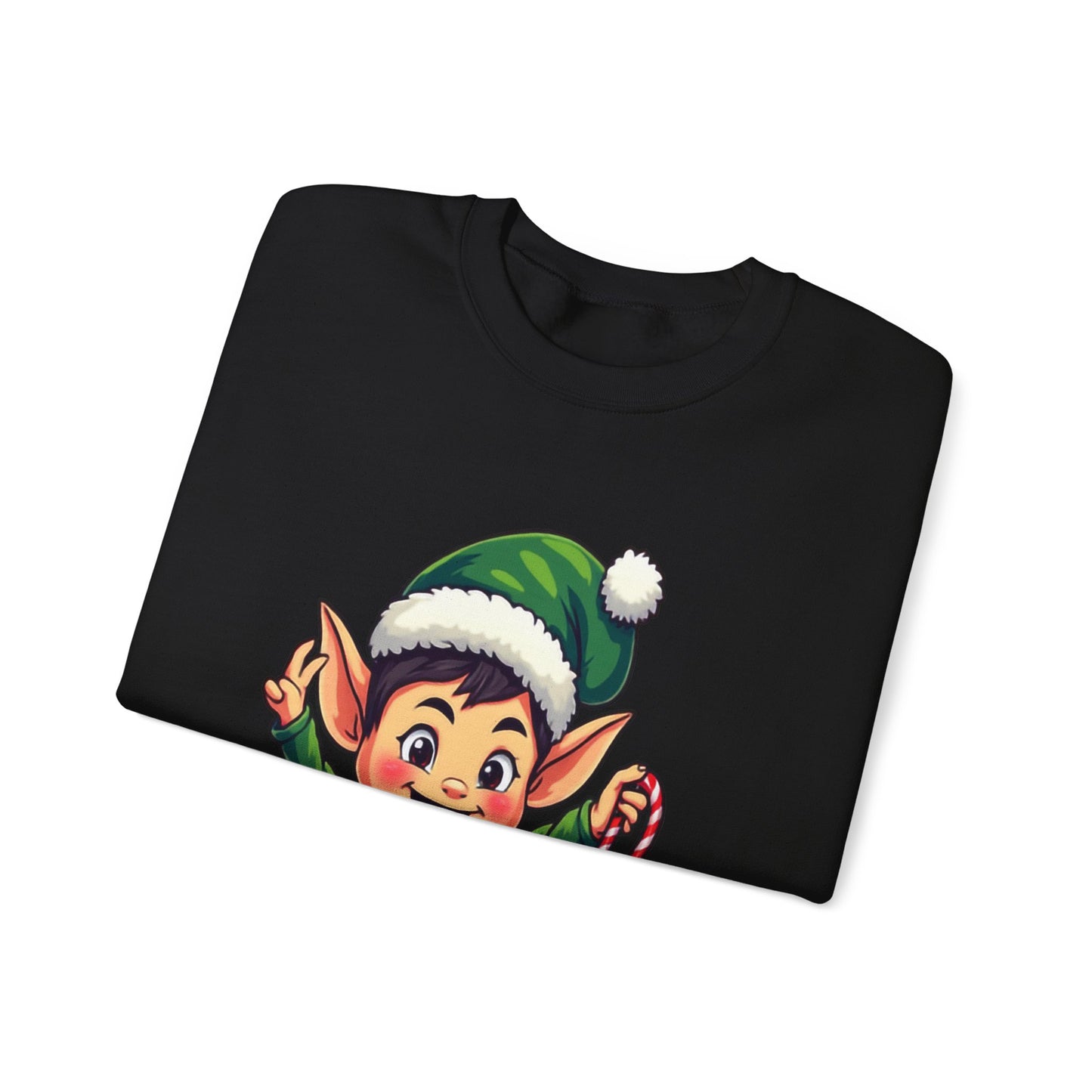 Merry Christmas Elf Crewneck Sweatshirt . Adorable Christmas Elf 3D T-Shirt – Festive Holiday Gift | Merry Christmas All Over Print