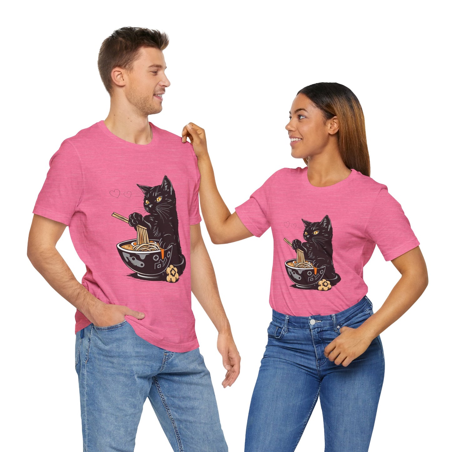 Noodle Cat Shirt, Ramen Cat T-Shirt, Foodie Lover Shirts, Black Cat Noodle T-Shirts, Retro Cat Tees, Cat Lover Sweatshirts, Black Cat Tee