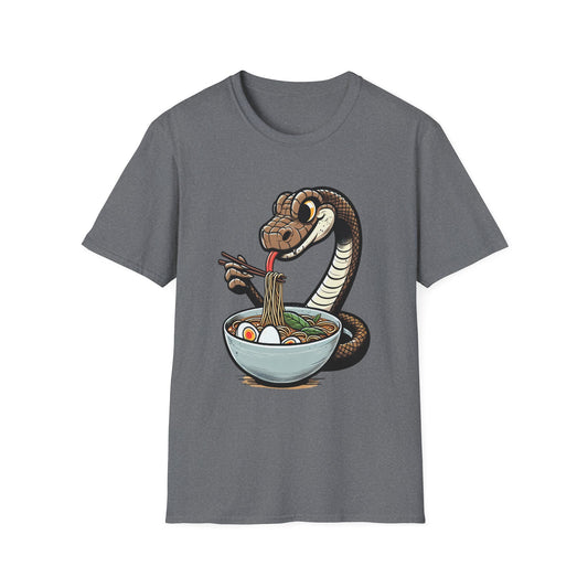 Funny Japanese Anime Snake Eats Ramen King Python T-Shirt