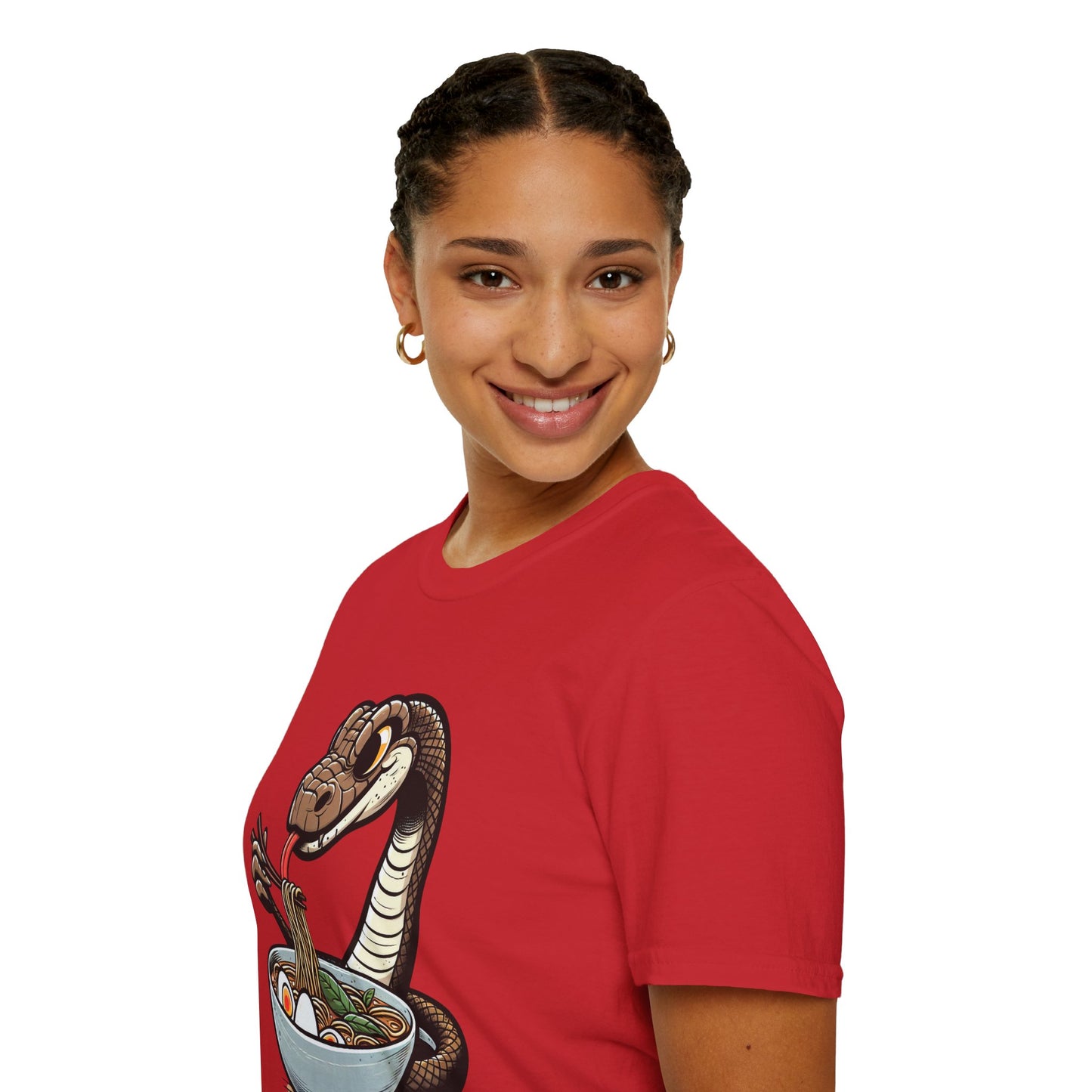 Funny Japanese Anime Snake Eats Ramen King Python T-Shirt