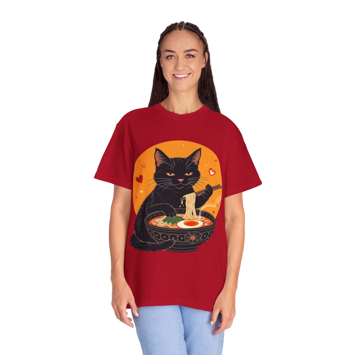 Cute Cat Ramen Lover Unisex T-Shirt | Perfect for Foodies & Cat Lovers Noodle Cat Shirt, Ramen Cat T-Shirt, Foodie Lover Shirts, Black Cat Noodle T-Shirts, Retro Cat Tees, Cat Lover Sweatshirts, Black Cat Tee
