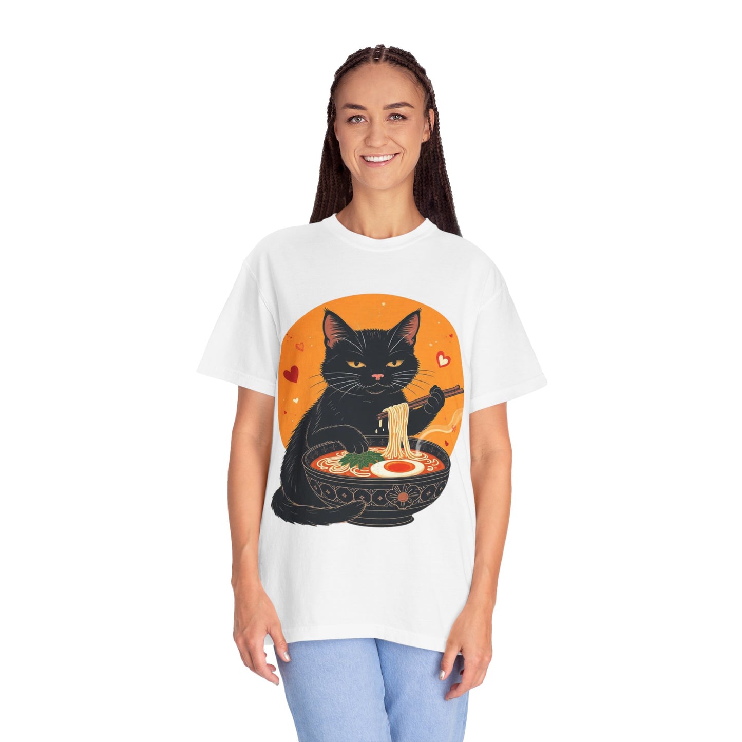 Cute Cat Ramen Lover Unisex T-Shirt | Perfect for Foodies & Cat Lovers Noodle Cat Shirt, Ramen Cat T-Shirt, Foodie Lover Shirts, Black Cat Noodle T-Shirts, Retro Cat Tees, Cat Lover Sweatshirts, Black Cat Tee