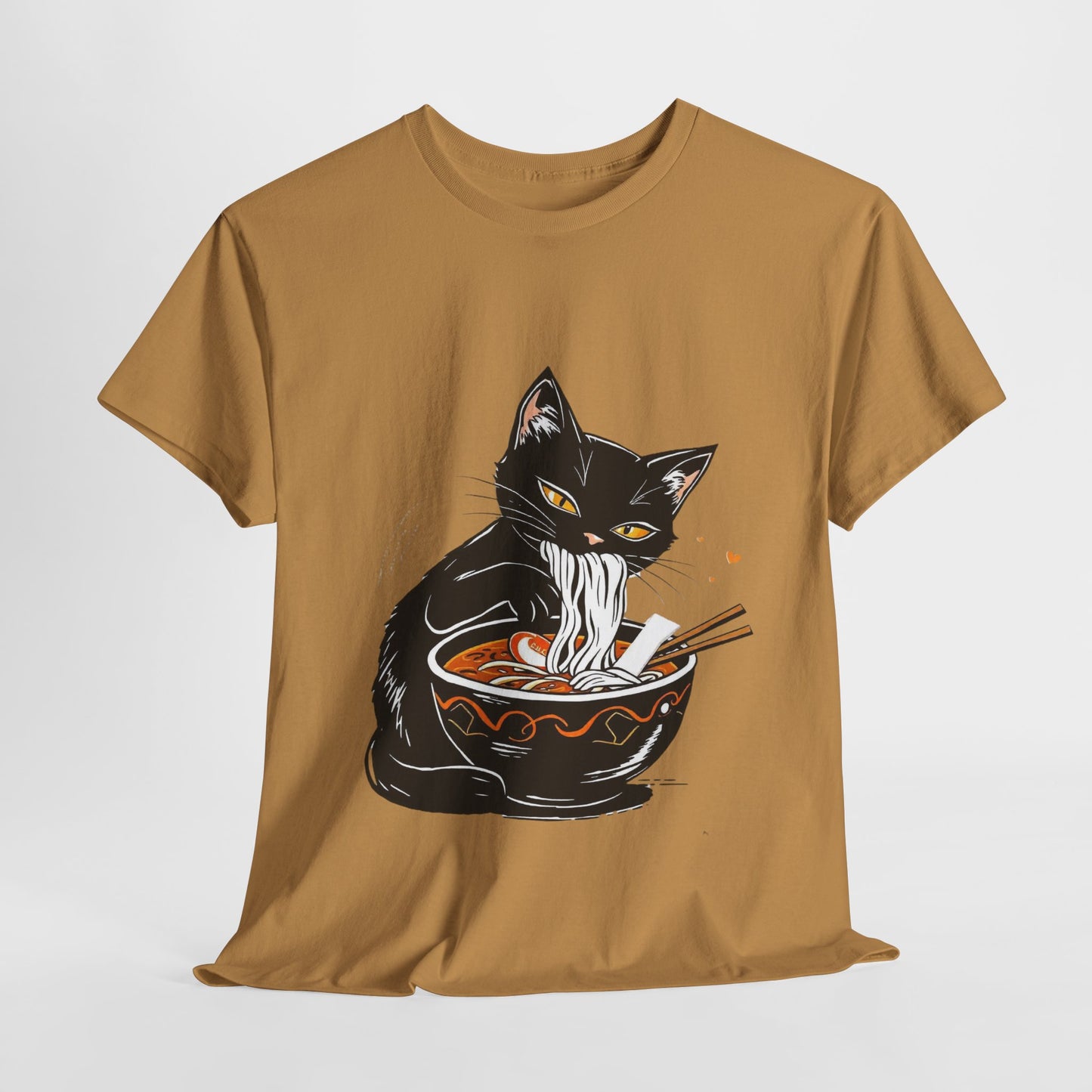 Noodle Cat Shirt, Ramen Cat T-Shirt, Foodie Lover Shirts, Black Cat Noodle T-Shirts, Retro Cat Tees, Cat Lover Sweatshirts, Black Cat Tee