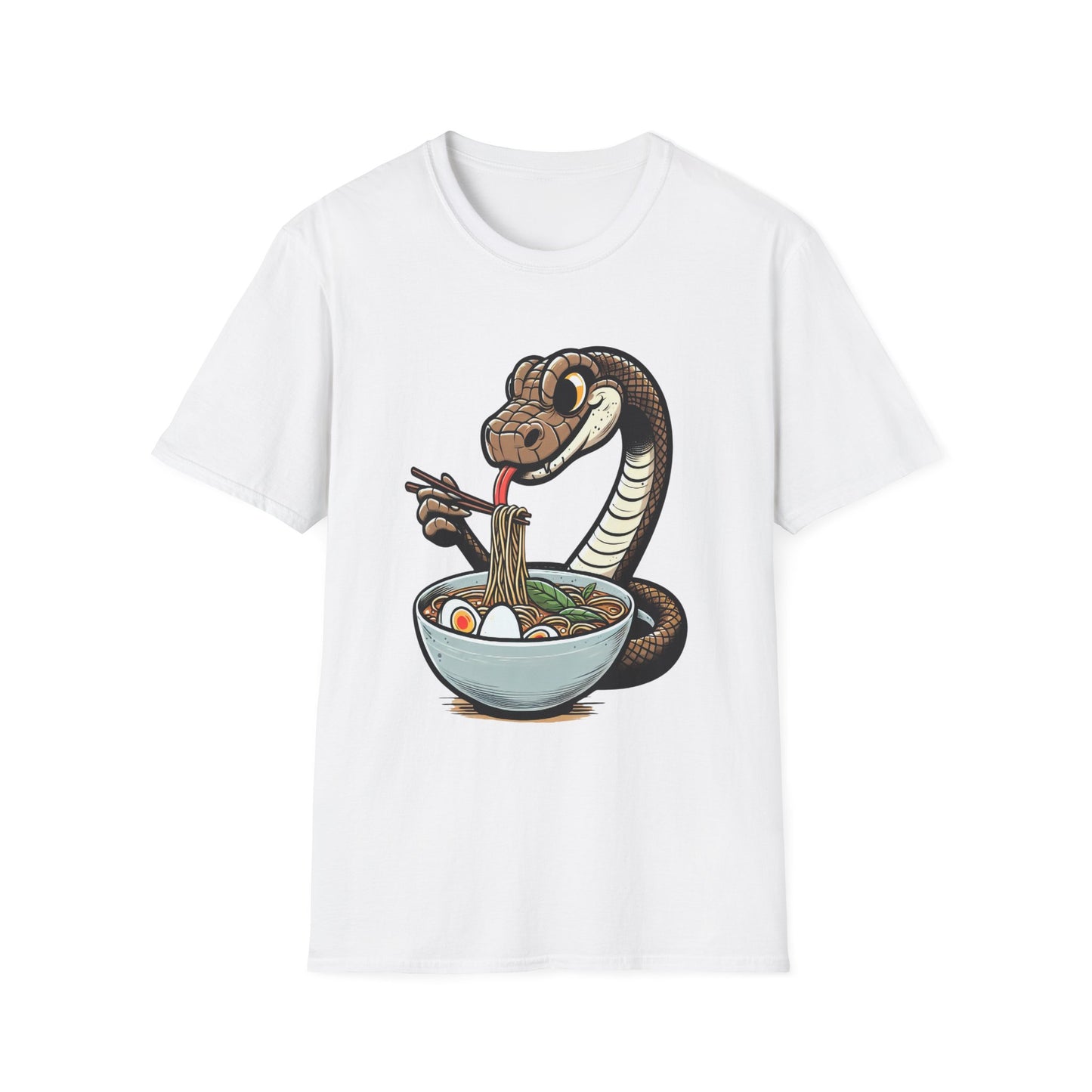 Funny Japanese Anime Snake Eats Ramen King Python T-Shirt