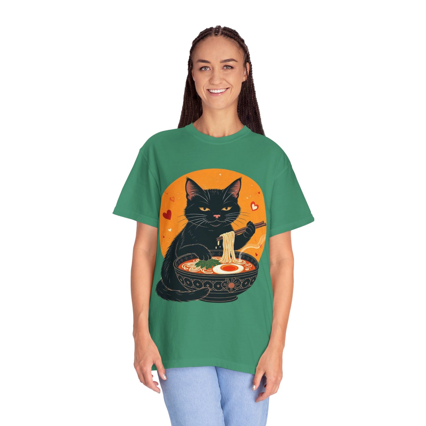 Cute Cat Ramen Lover Unisex T-Shirt | Perfect for Foodies & Cat Lovers Noodle Cat Shirt, Ramen Cat T-Shirt, Foodie Lover Shirts, Black Cat Noodle T-Shirts, Retro Cat Tees, Cat Lover Sweatshirts, Black Cat Tee