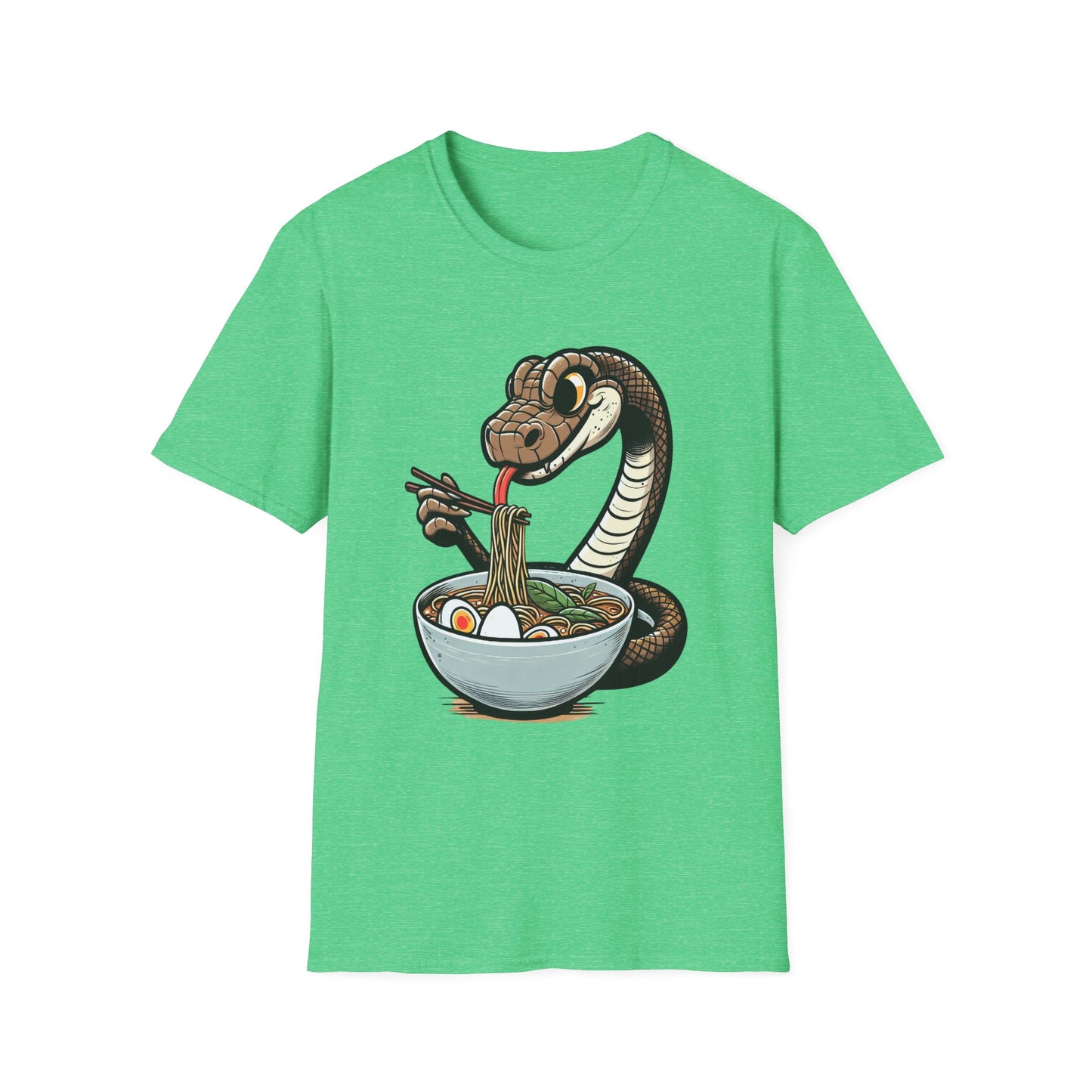 Funny Japanese Anime Snake Eats Ramen King Python T-Shirt