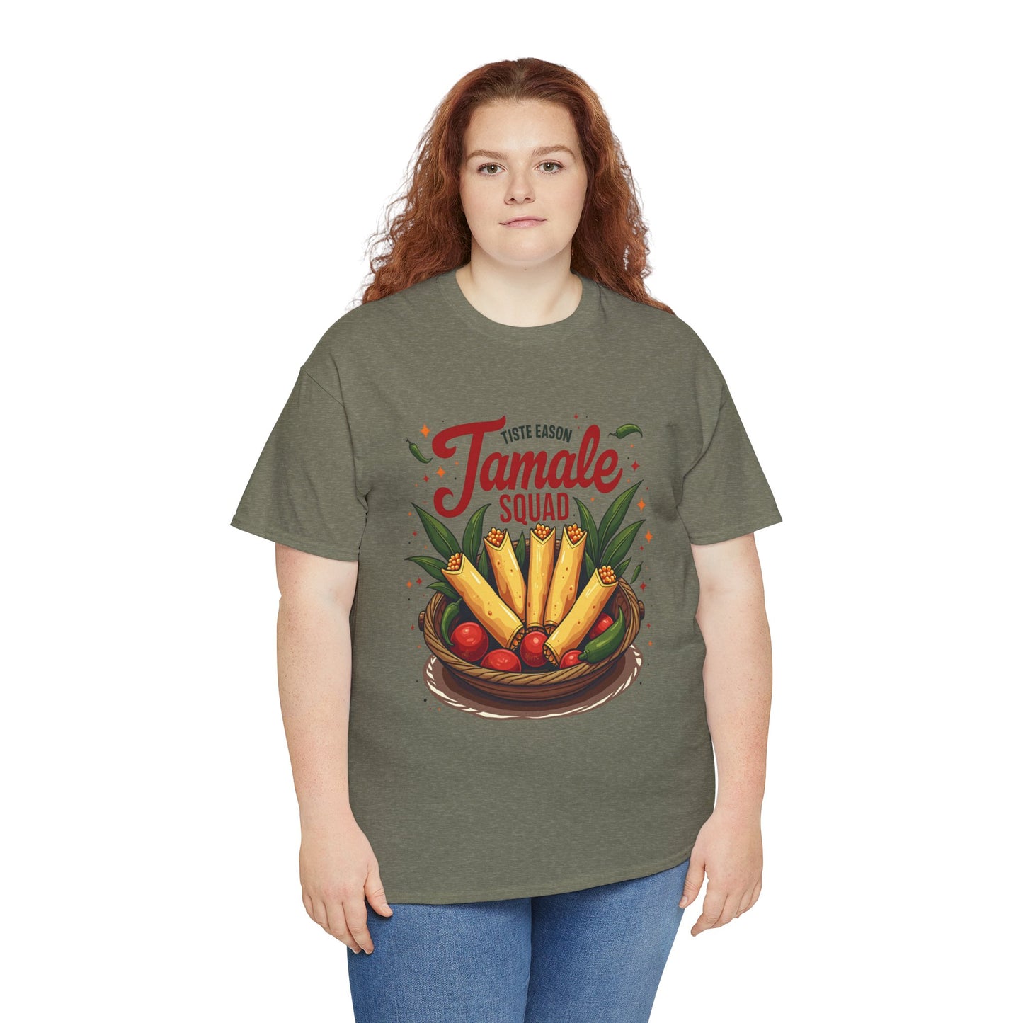 Tamale Squad Unisex Heavy Cotton Tee - Perfect for Food Lovers and Celebrations.