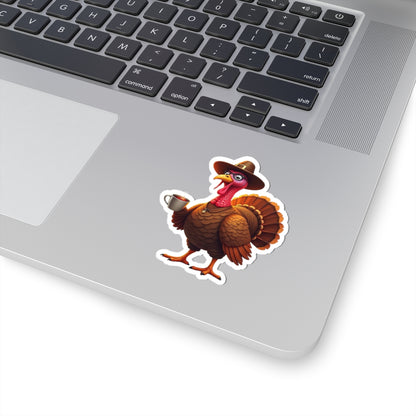 Turkey Sticker Thanksgiving Turkey Kiss-Cut Stickers - Fun Holiday Décor for Planners, Laptops, and Gifts