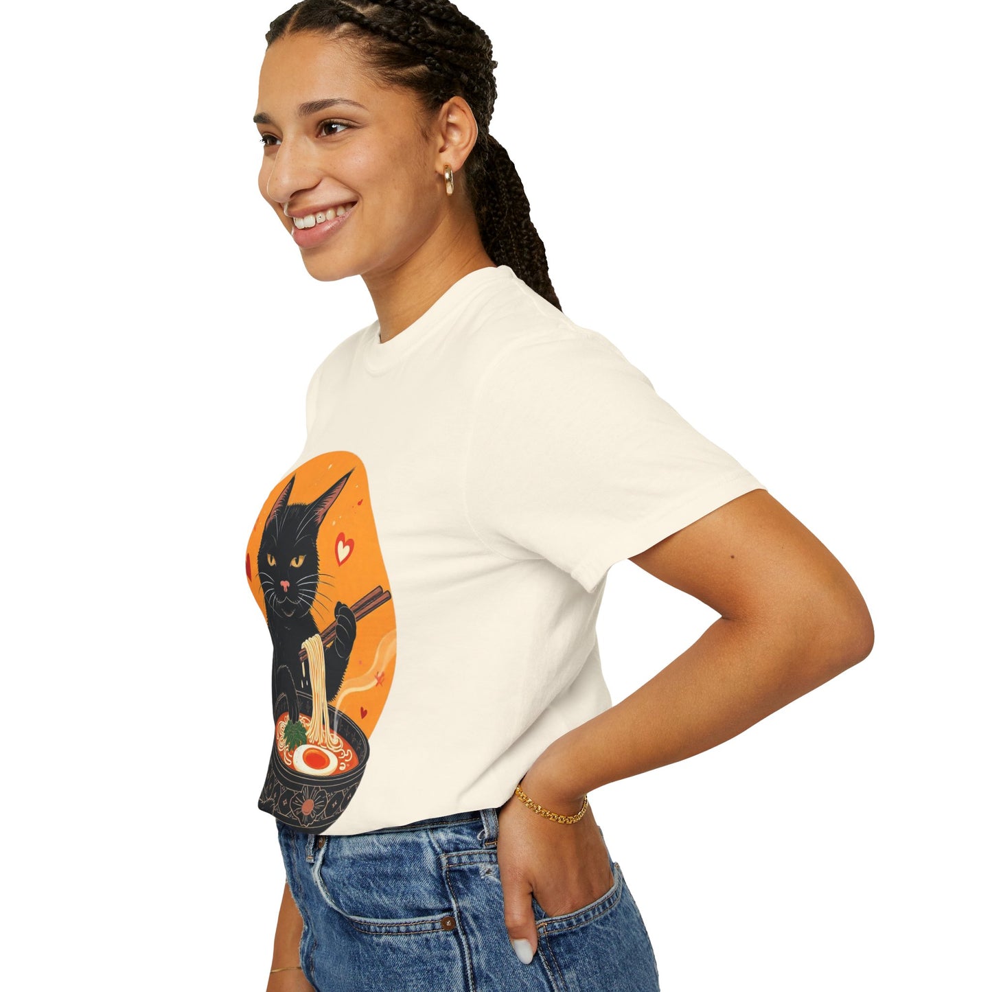 Cute Cat Ramen Lover Unisex T-Shirt | Perfect for Foodies & Cat Lovers Noodle Cat Shirt, Ramen Cat T-Shirt, Foodie Lover Shirts, Black Cat Noodle T-Shirts, Retro Cat Tees, Cat Lover Sweatshirts, Black Cat Tee