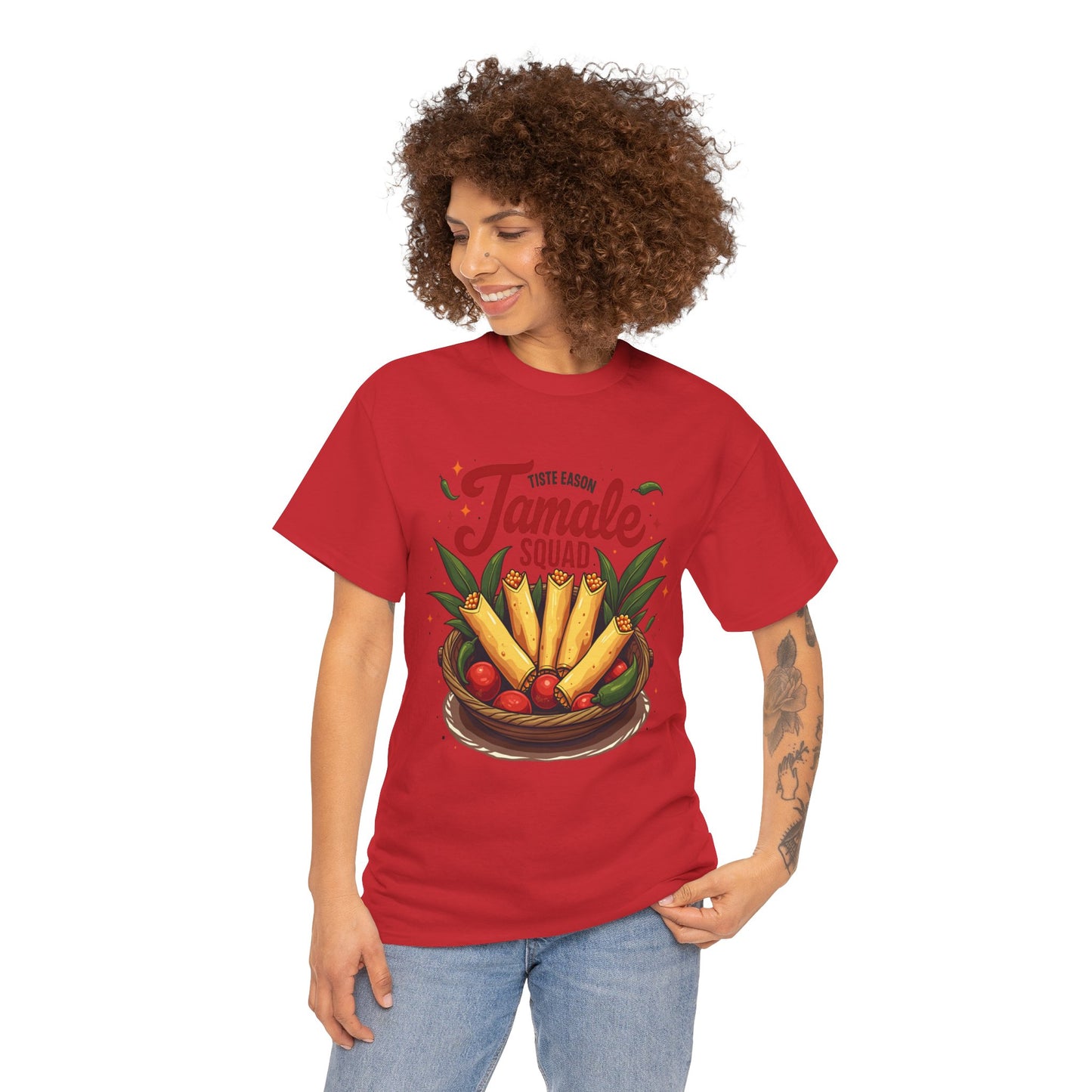 Tamale Squad Unisex Heavy Cotton Tee - Perfect for Food Lovers and Celebrations.