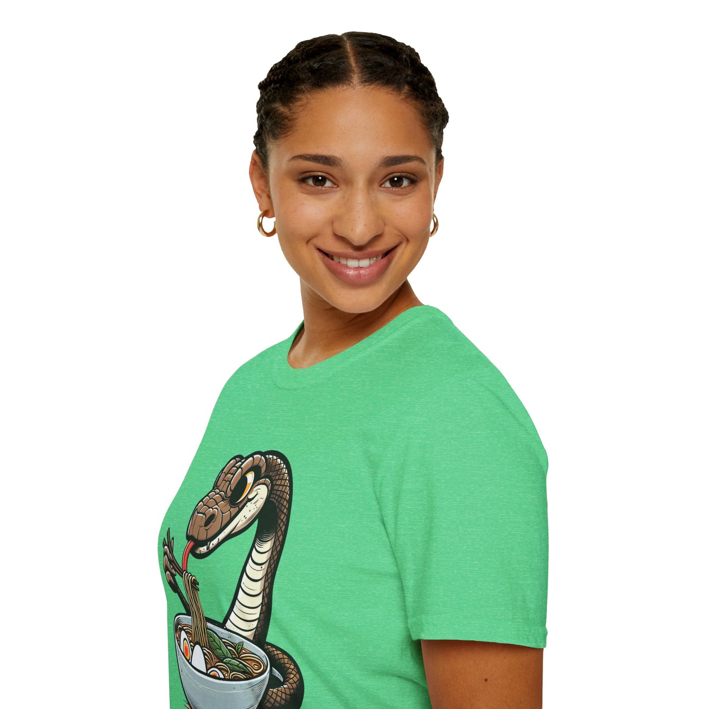 Funny Japanese Anime Snake Eats Ramen King Python T-Shirt