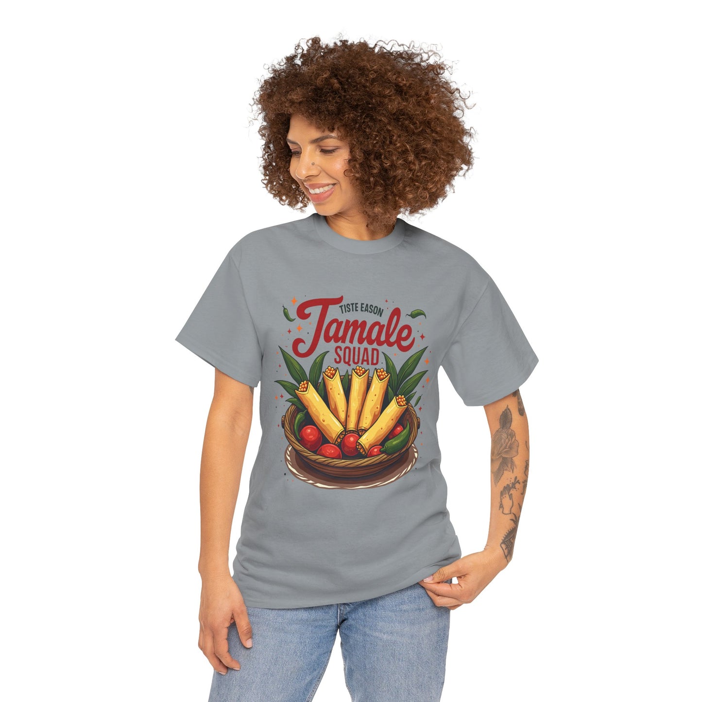 Tamale Squad Unisex Heavy Cotton Tee - Perfect for Food Lovers and Celebrations.