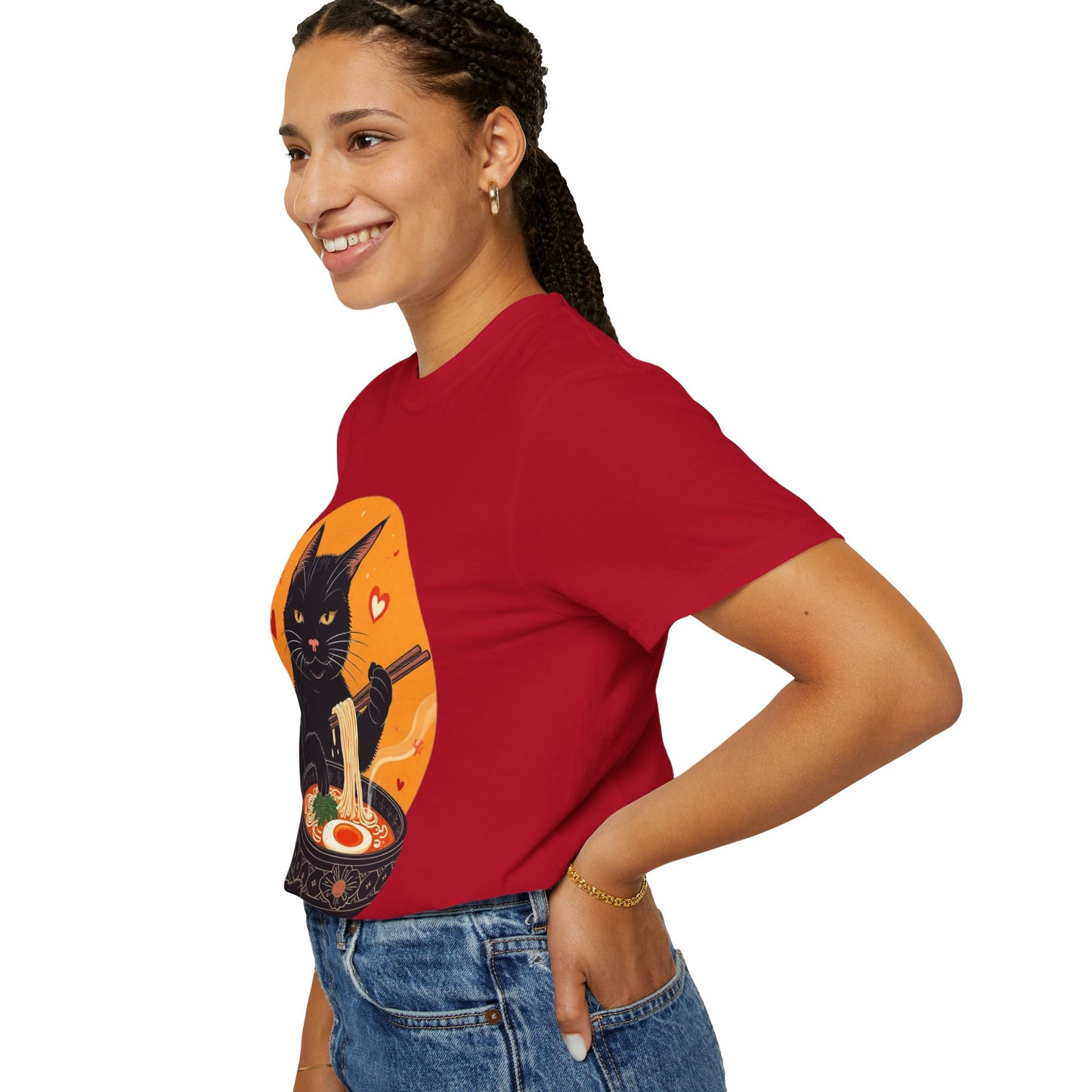 Cute Cat Ramen Lover Unisex T-Shirt | Perfect for Foodies & Cat Lovers Noodle Cat Shirt, Ramen Cat T-Shirt, Foodie Lover Shirts, Black Cat Noodle T-Shirts, Retro Cat Tees, Cat Lover Sweatshirts, Black Cat Tee