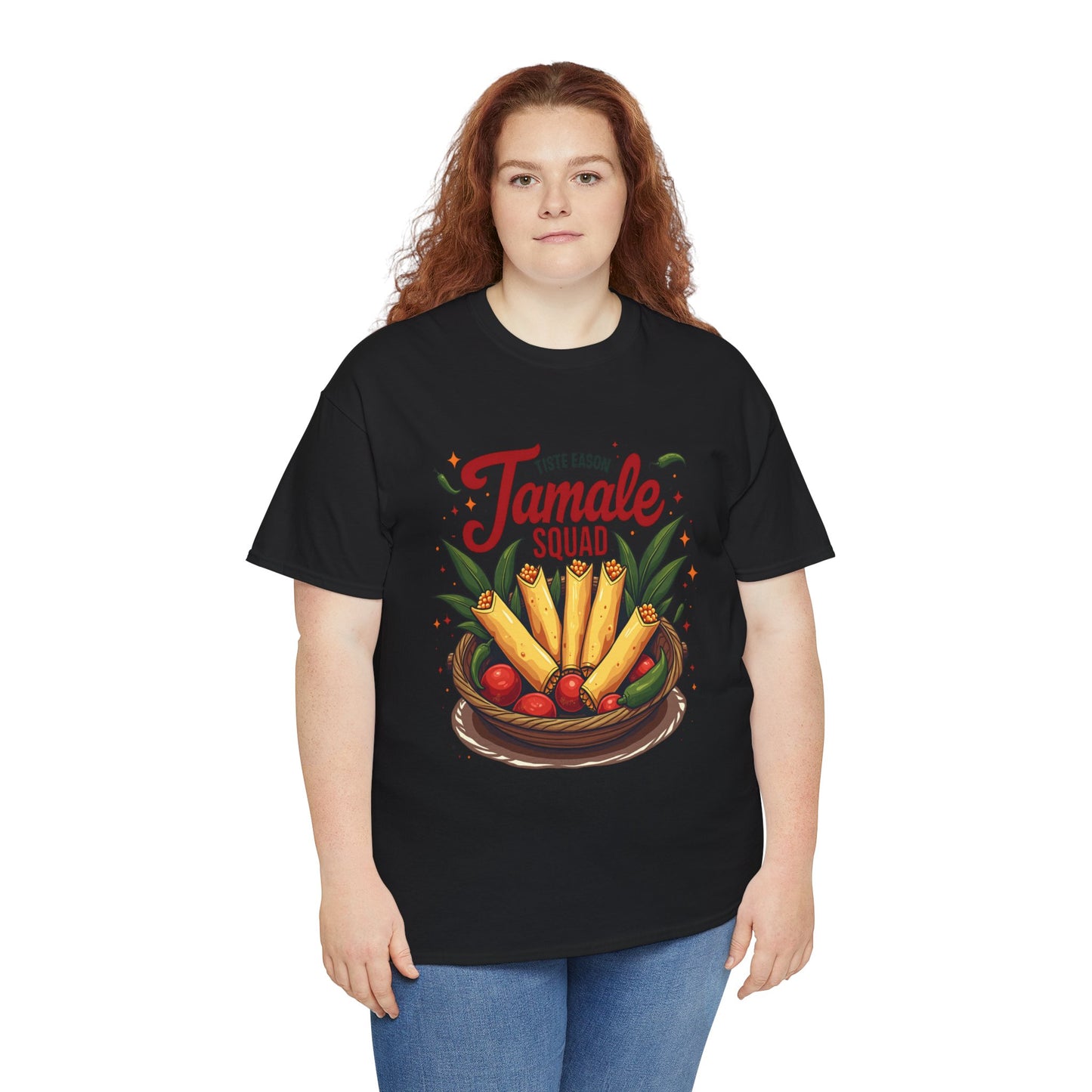 Tamale Squad Unisex Heavy Cotton Tee - Perfect for Food Lovers and Celebrations.