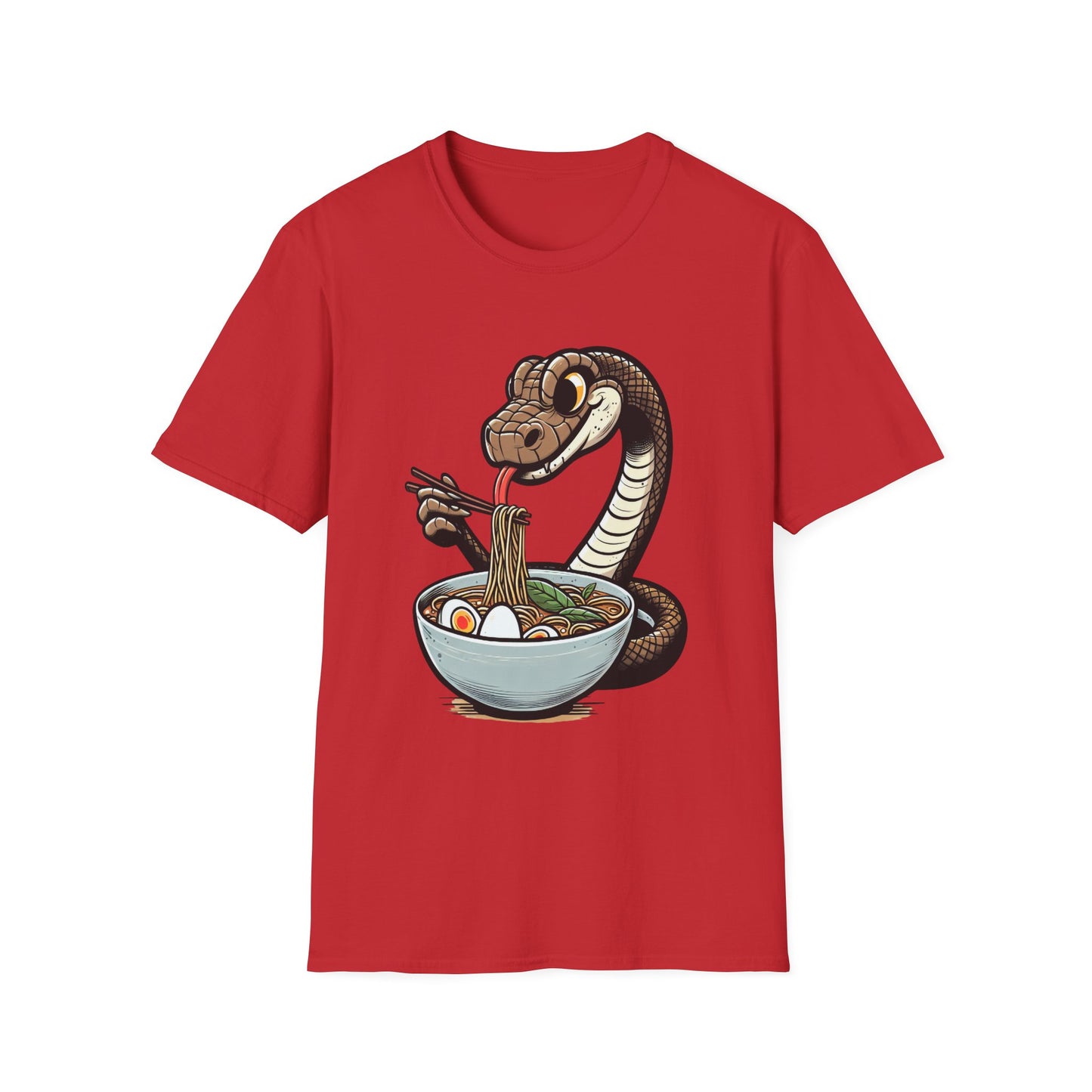 Funny Japanese Anime Snake Eats Ramen King Python T-Shirt